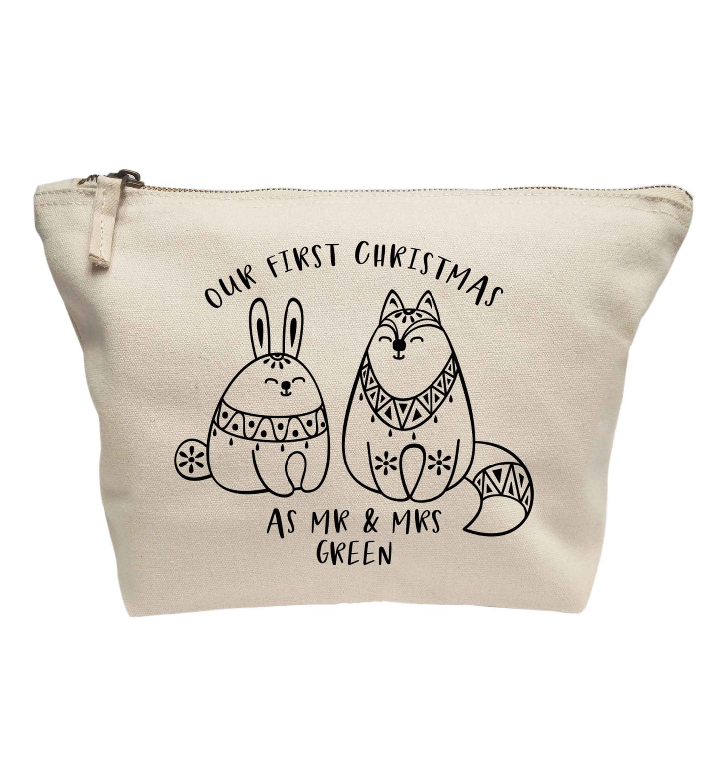 Our first Christmas as Mr & Mrs personalised | makeup / wash bag