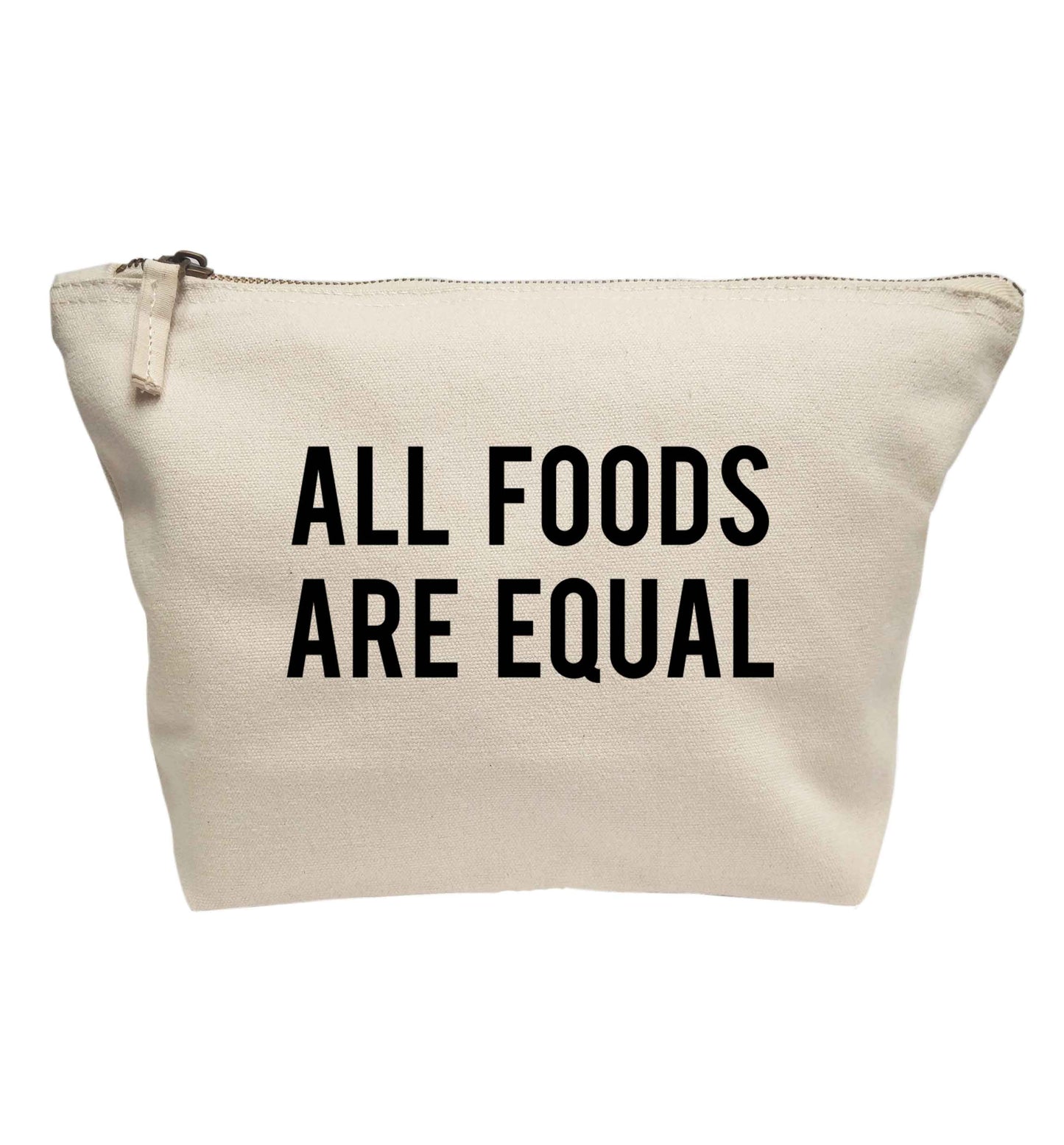 All foods are equal | Makeup / wash bag