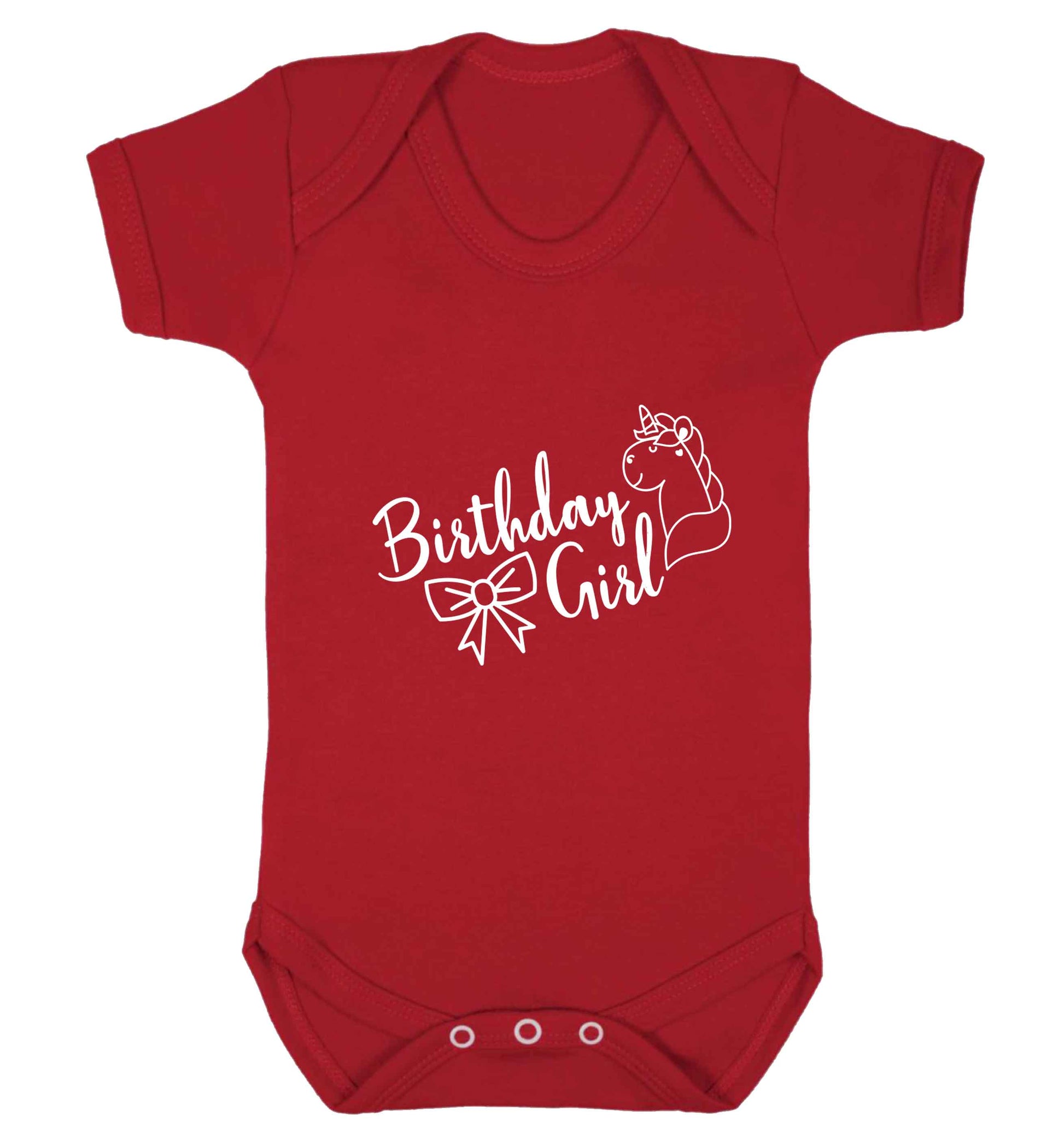 Birthday girl baby vest red 18-24 months