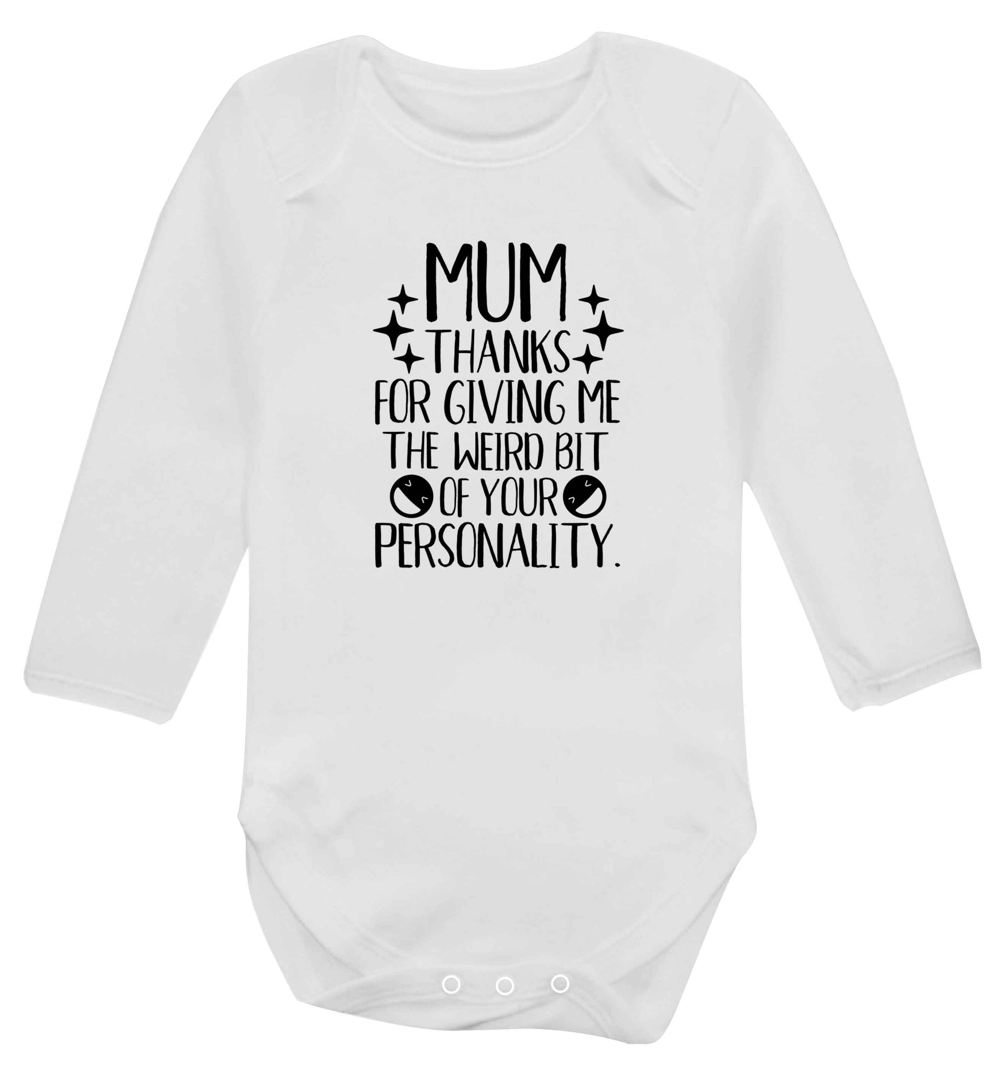 Mum, I love you more than halloumi and if you know me at all you know how deep that is baby vest long sleeved white 6-12 months