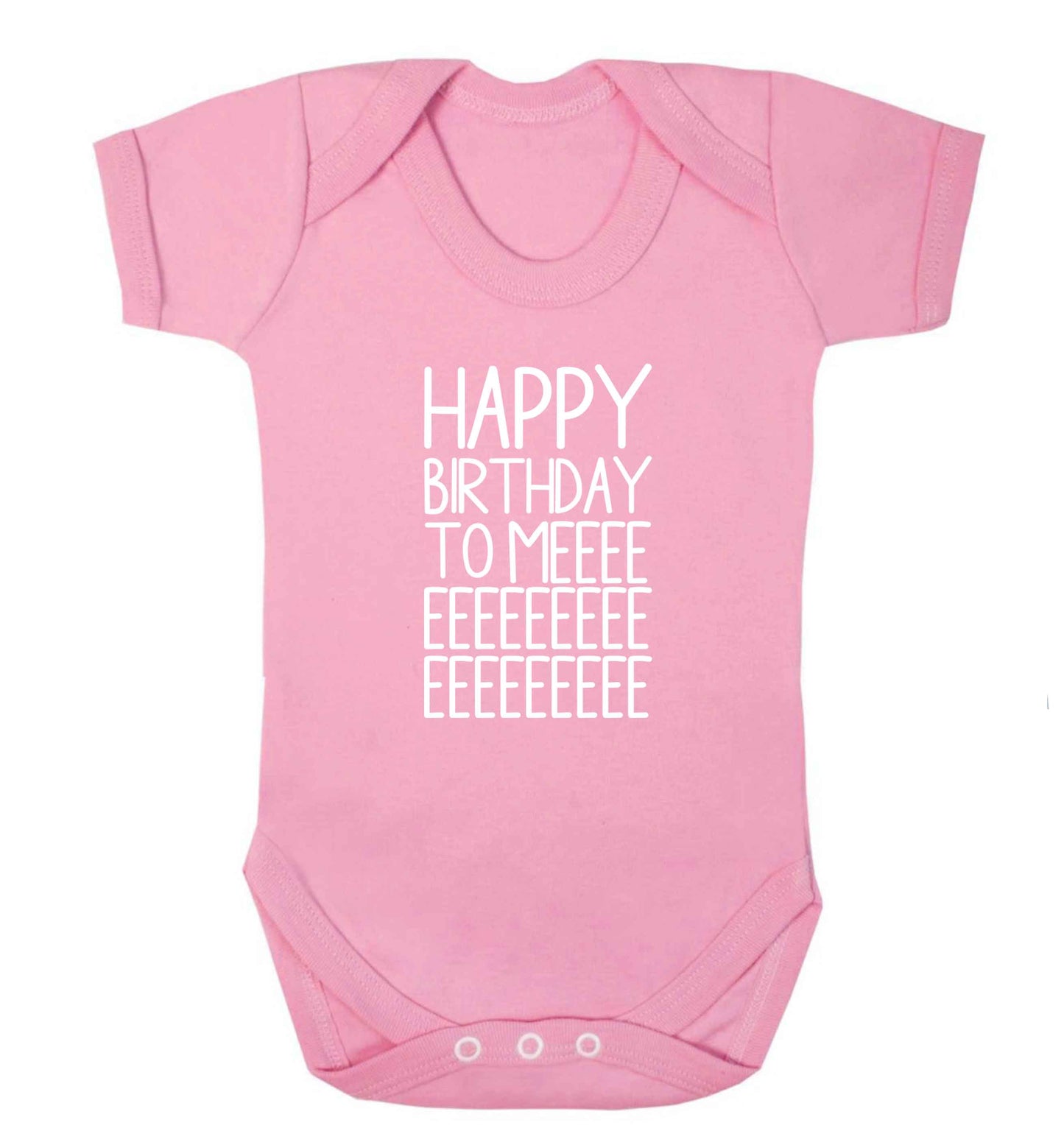 Happy birthday to me baby vest pale pink 18-24 months