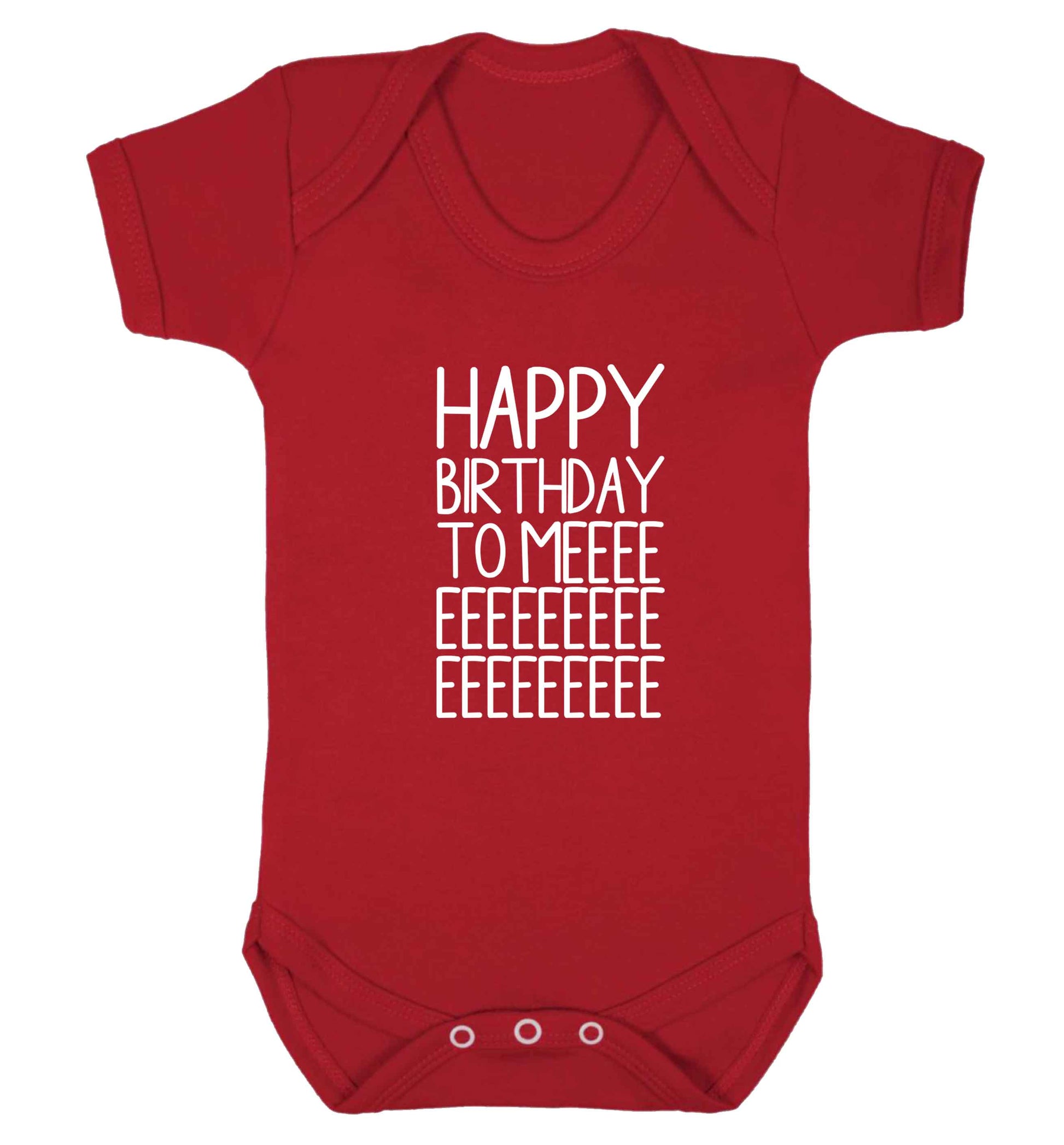 Happy birthday to me baby vest red 18-24 months