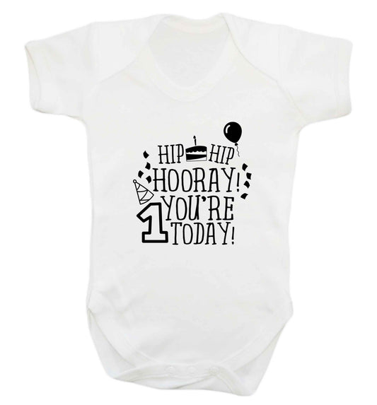 You're one today baby vest white 18-24 months