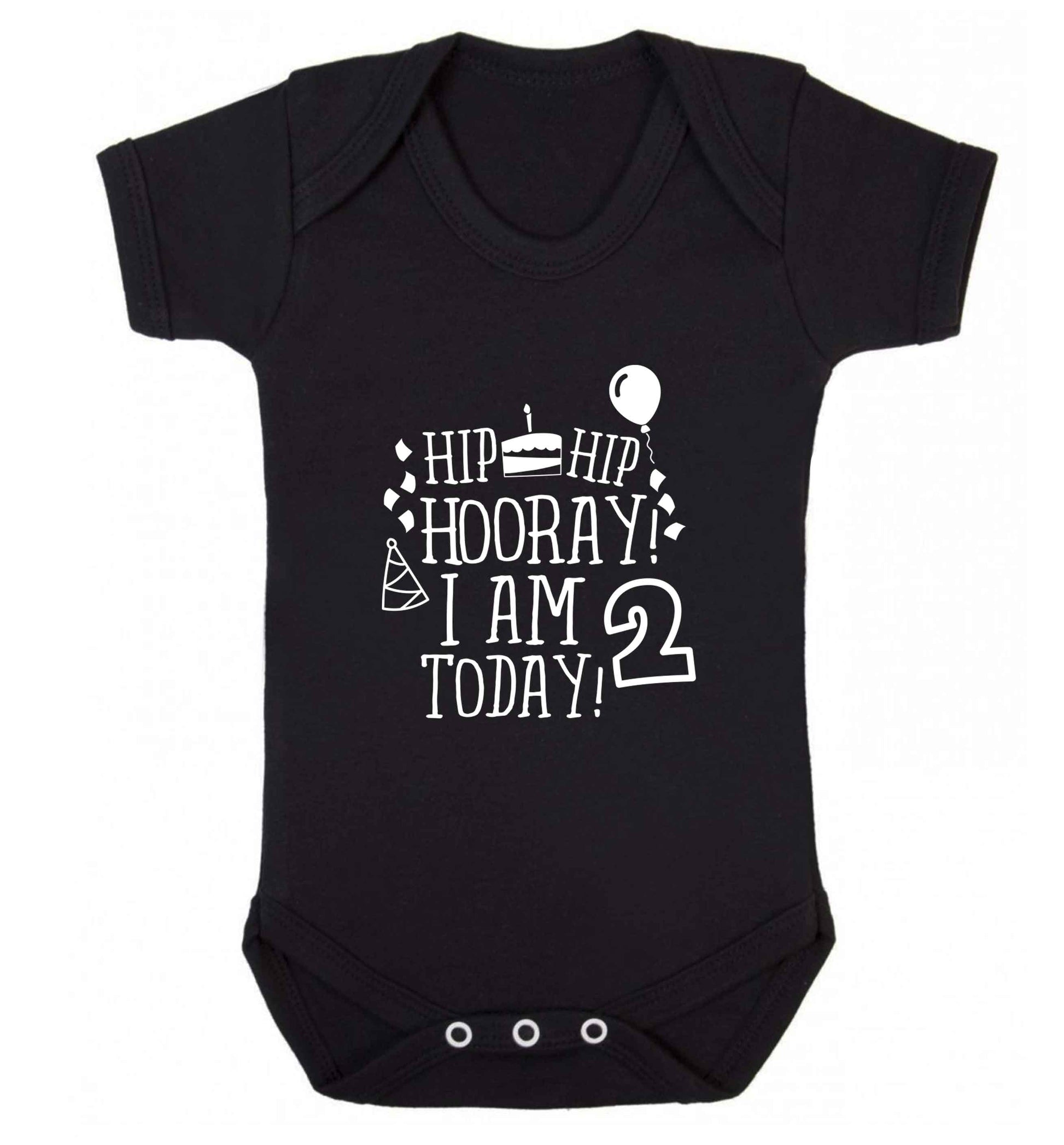 I'm 2 Today baby vest black 18-24 months