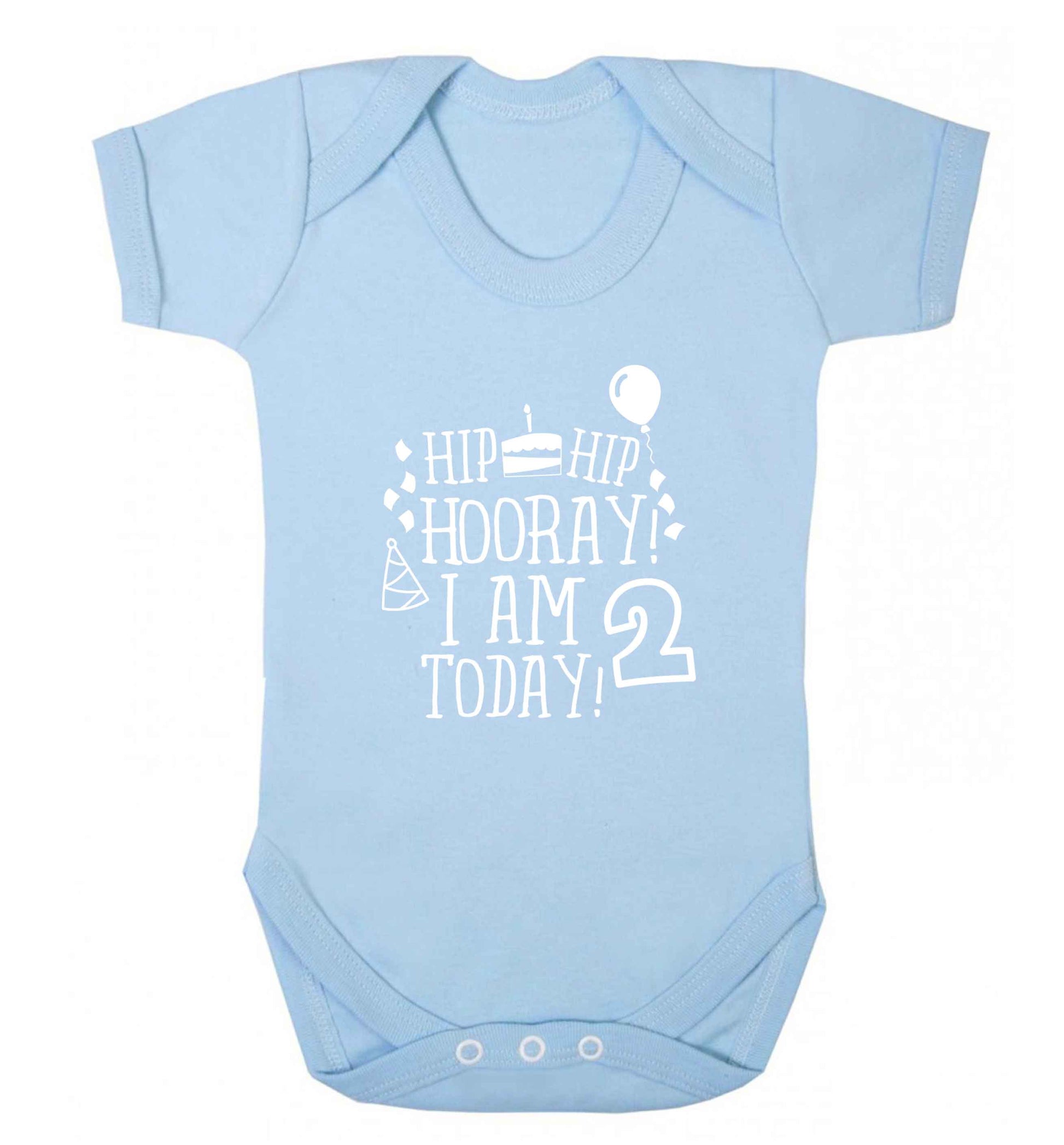 I'm 2 Today baby vest pale blue 18-24 months