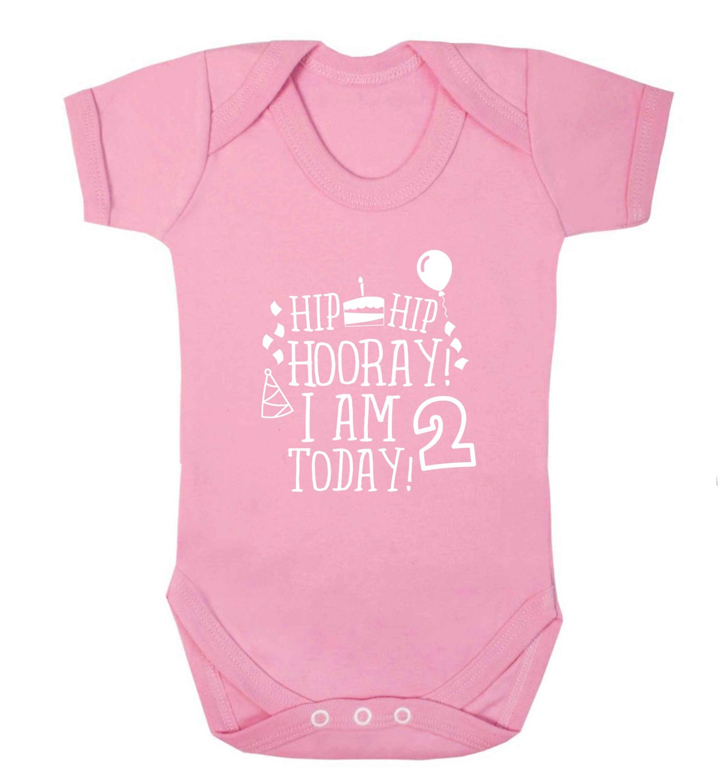I'm 2 Today baby vest pale pink 18-24 months
