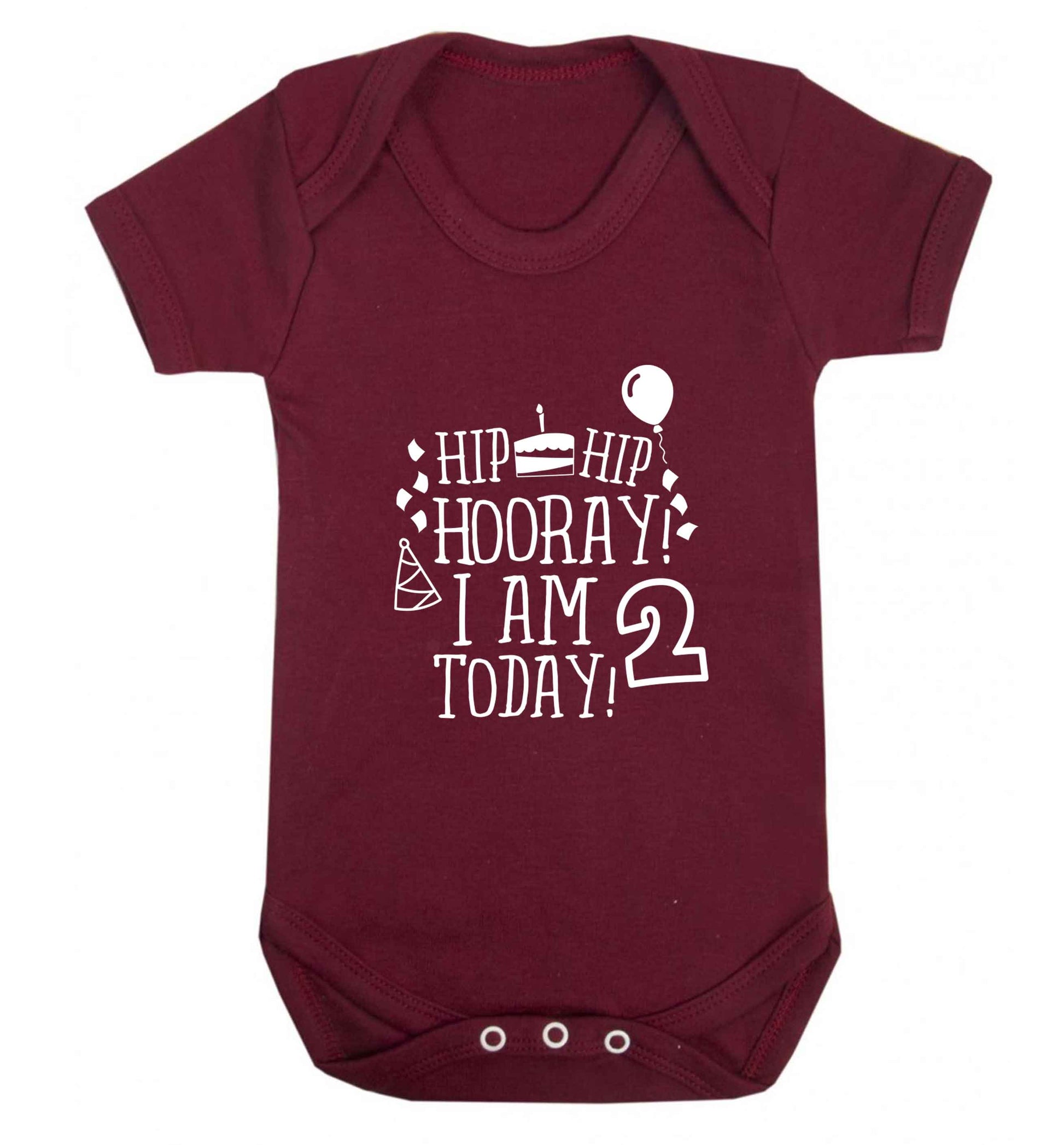 I'm 2 Today baby vest maroon 18-24 months