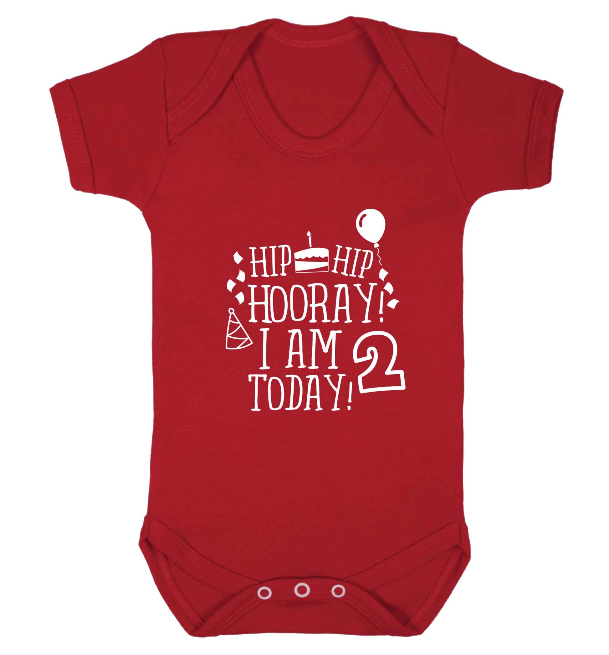 I'm 2 Today baby vest red 18-24 months