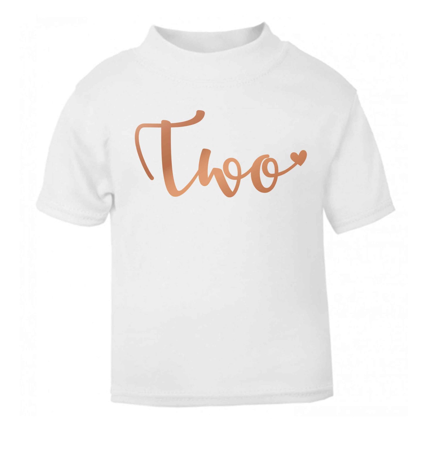 Two rose gold white baby toddler Tshirt 2 Years