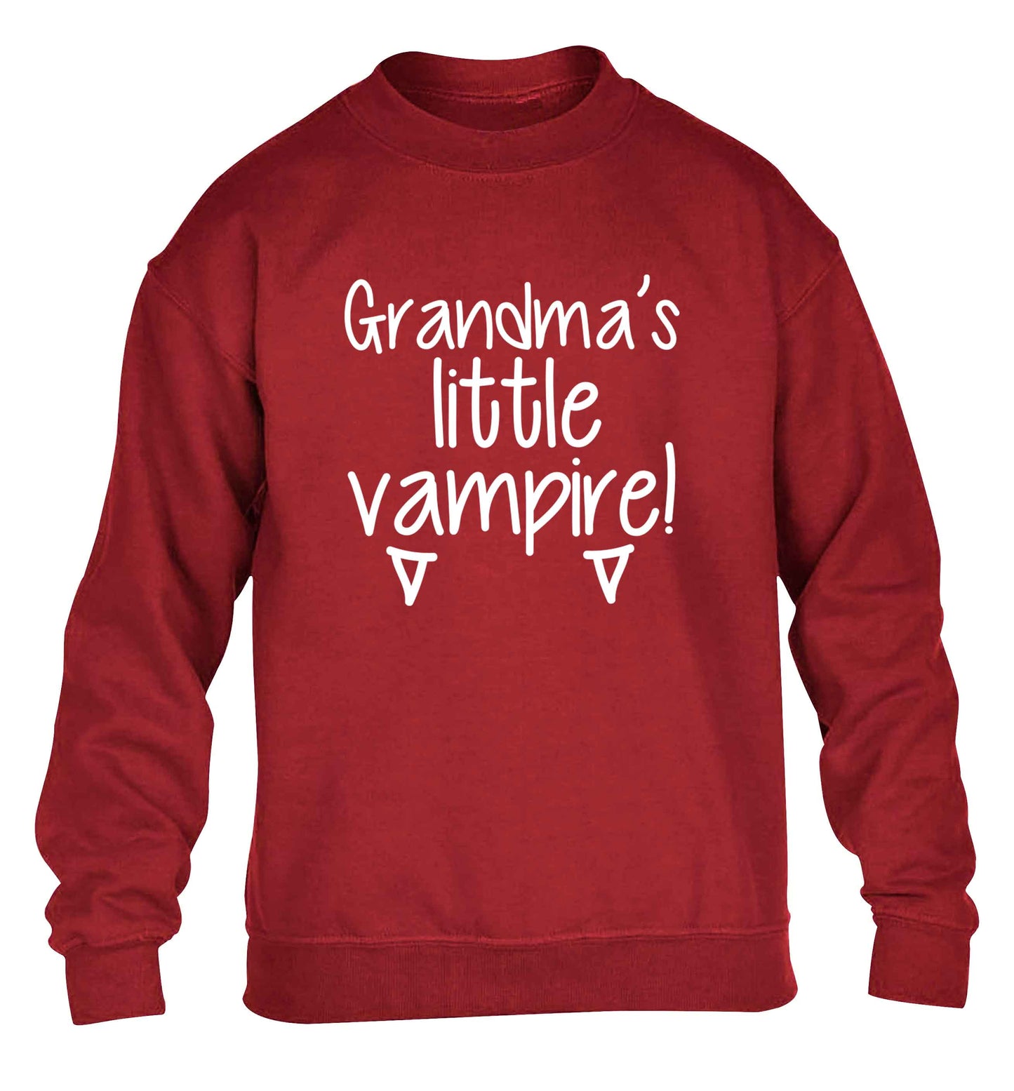 Grandma's little vampire children's grey sweater 12-13 Years