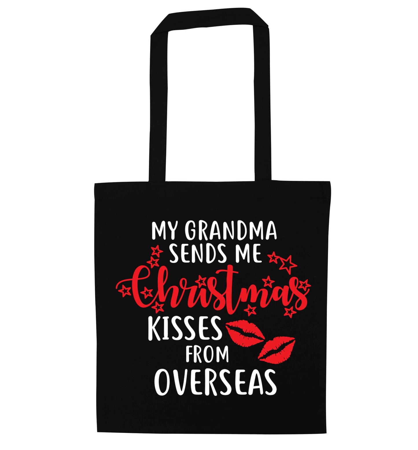 Grandma Christmas Kisses Overseas black tote bag
