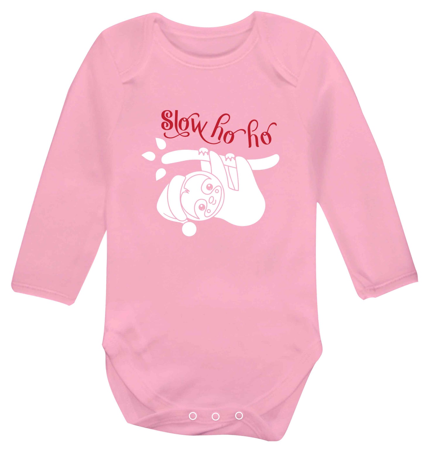 Slow Ho Ho baby vest long sleeved pale pink 6-12 months