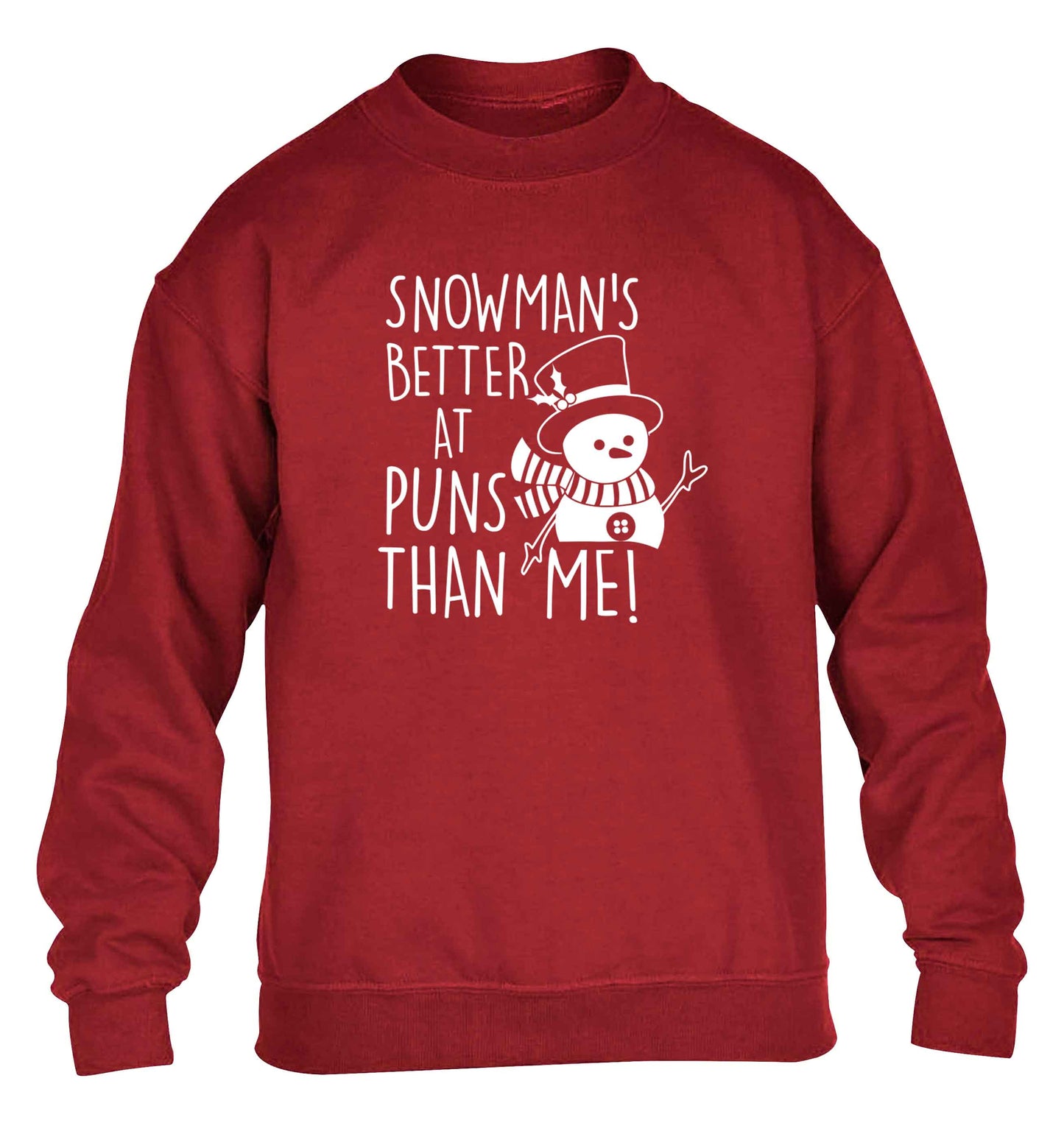 Snowman's Puns Me children's grey sweater 12-13 Years