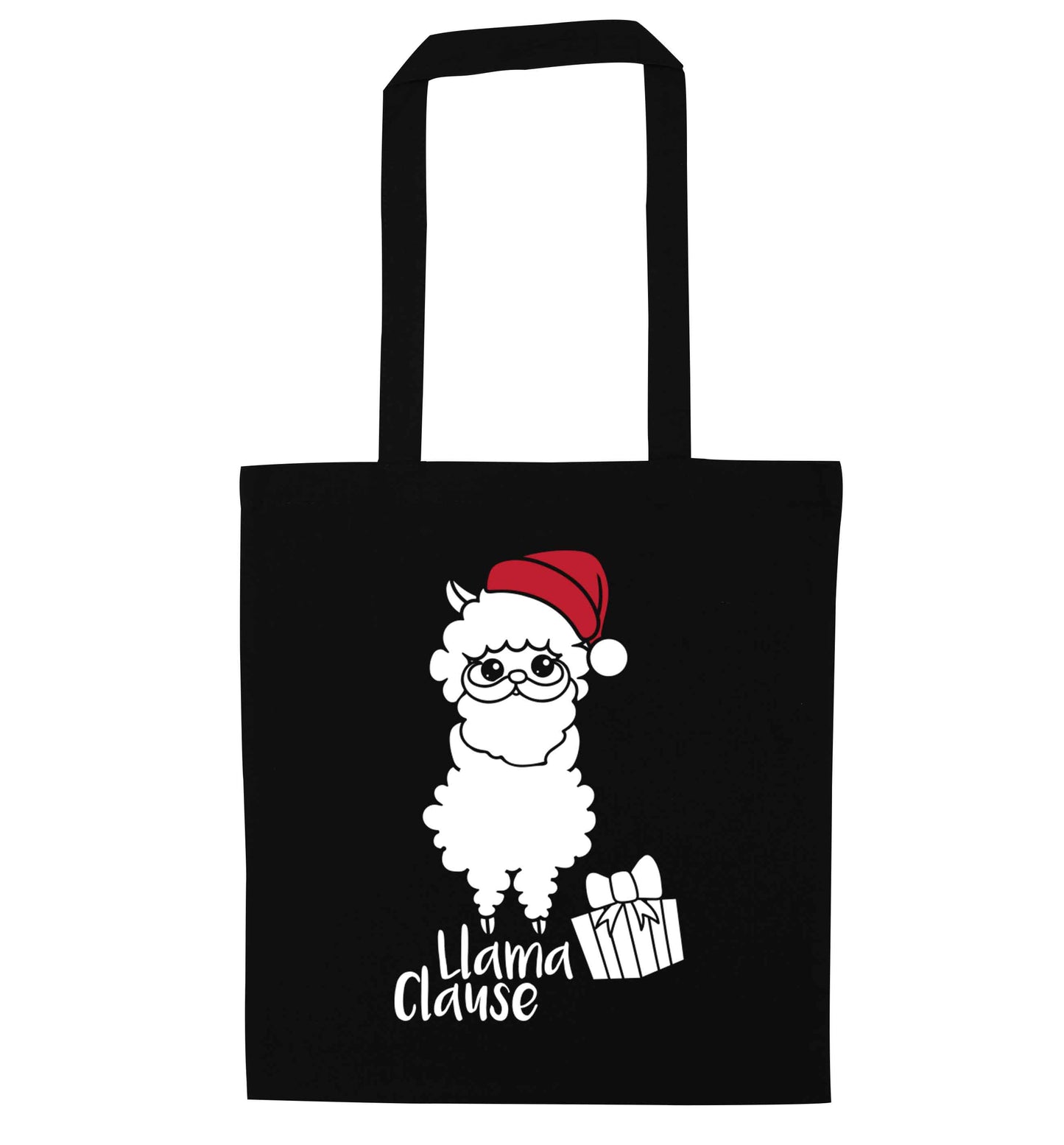 Llama Clause black tote bag