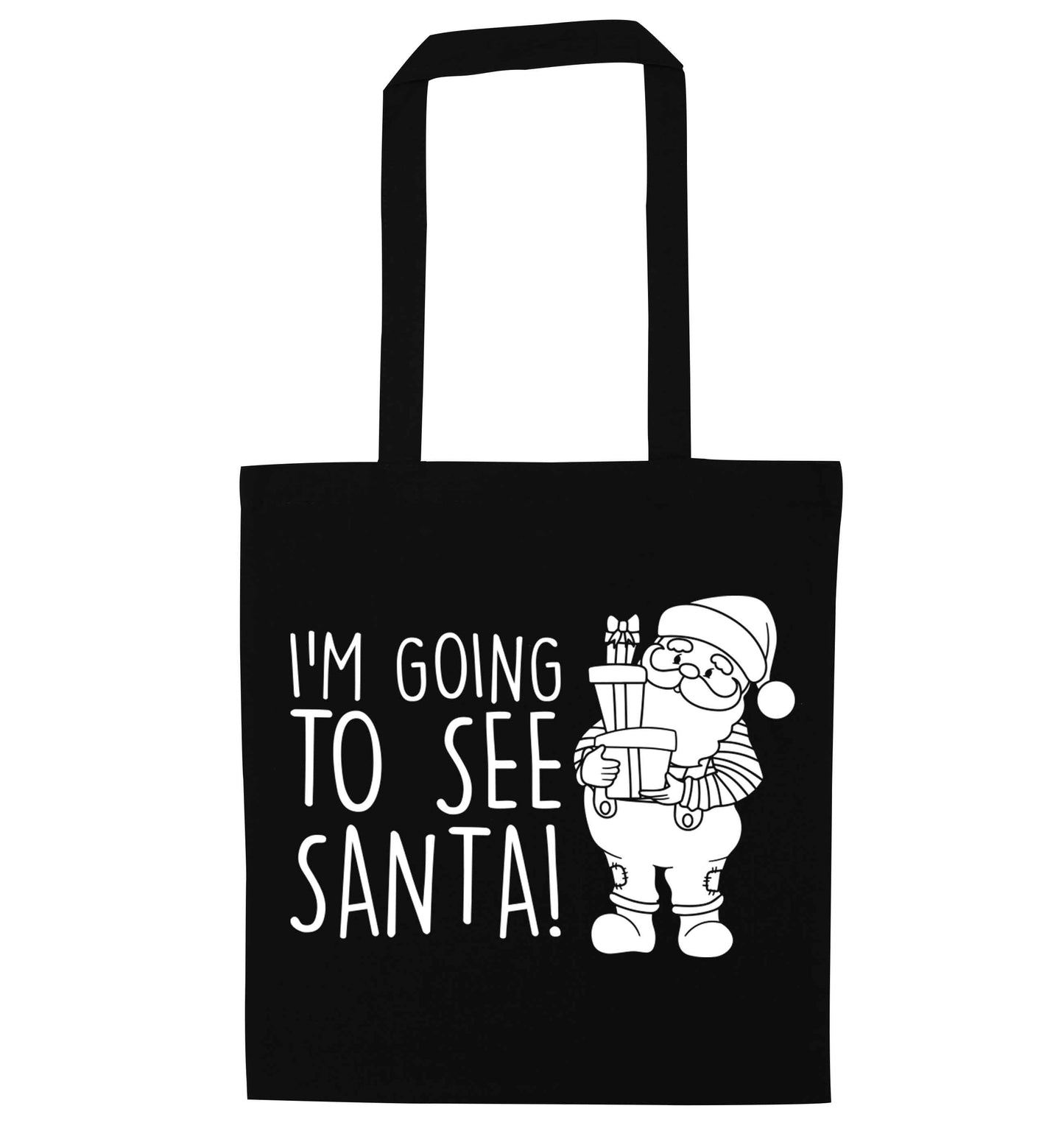 Merry Christmas black tote bag