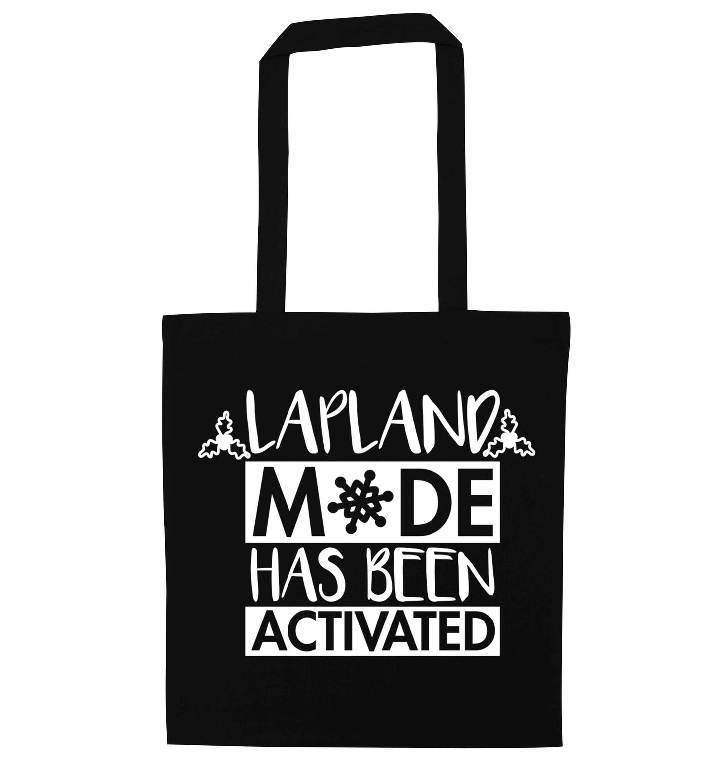 Merry Christmas black tote bag