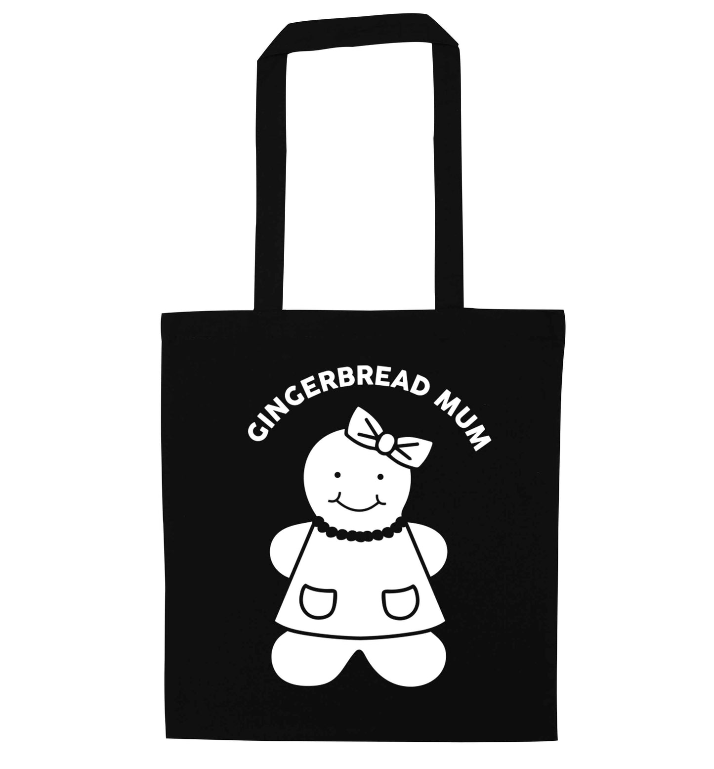 Merry Christmas black tote bag