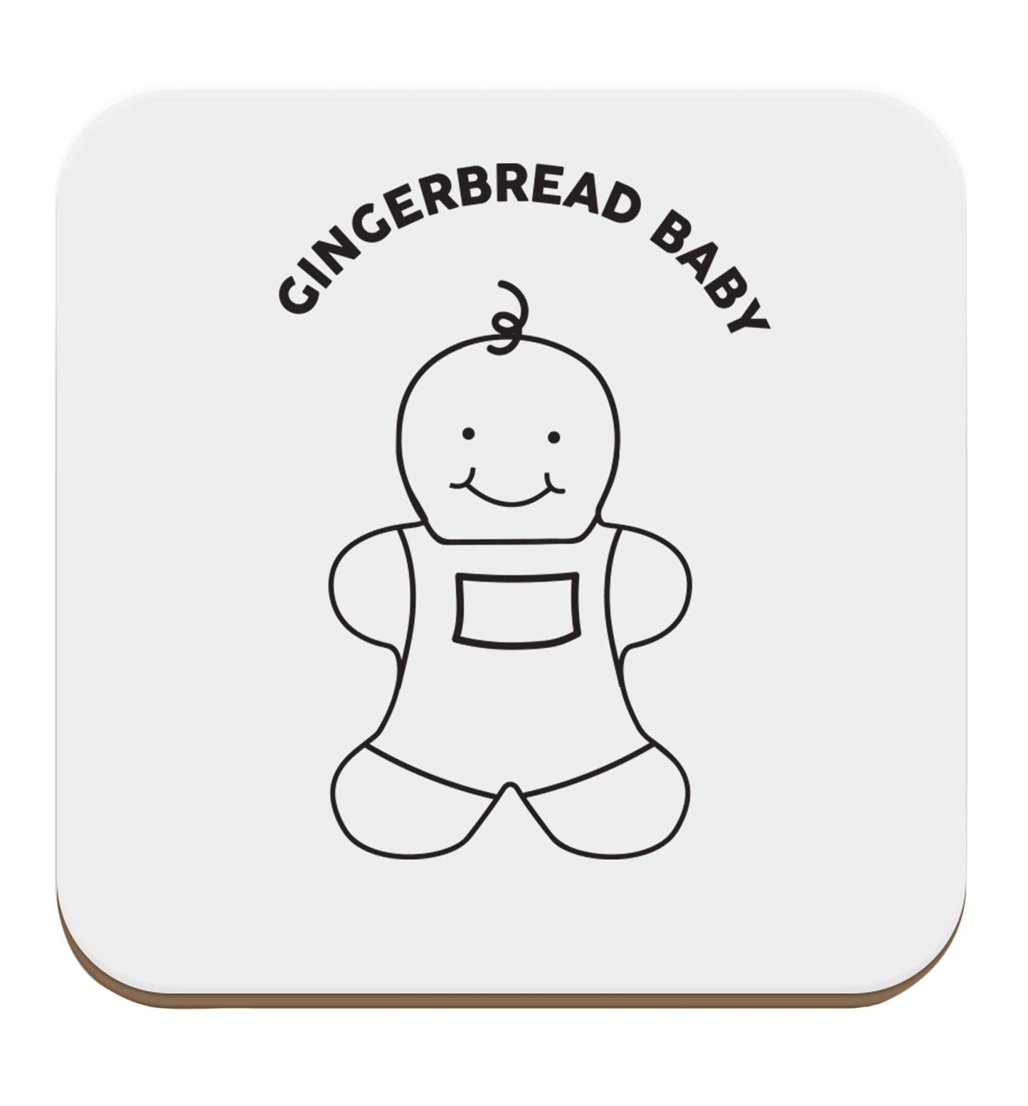 Gingerbread baby set of four coasters