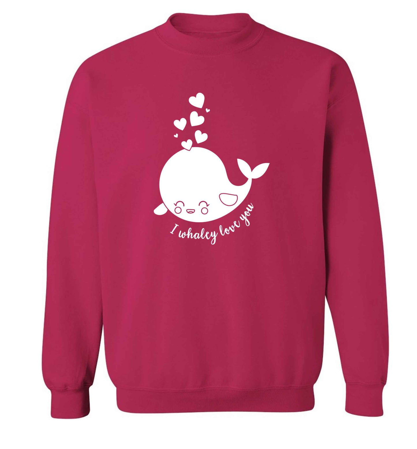 I whaley love you adult's unisex pink sweater 2XL