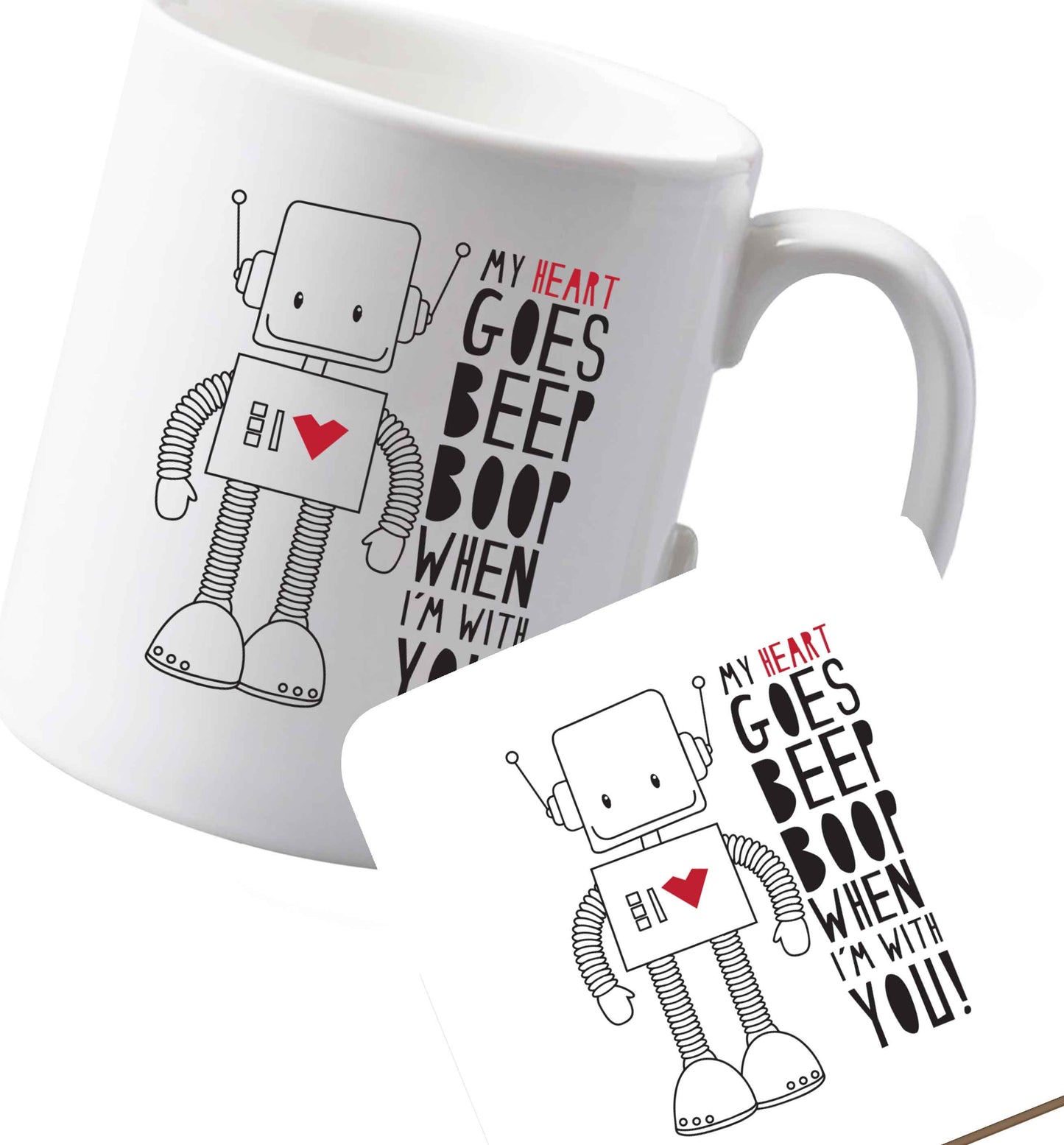 10 oz Ceramic mug and coaster Favourite Type Pan Pancake both sides