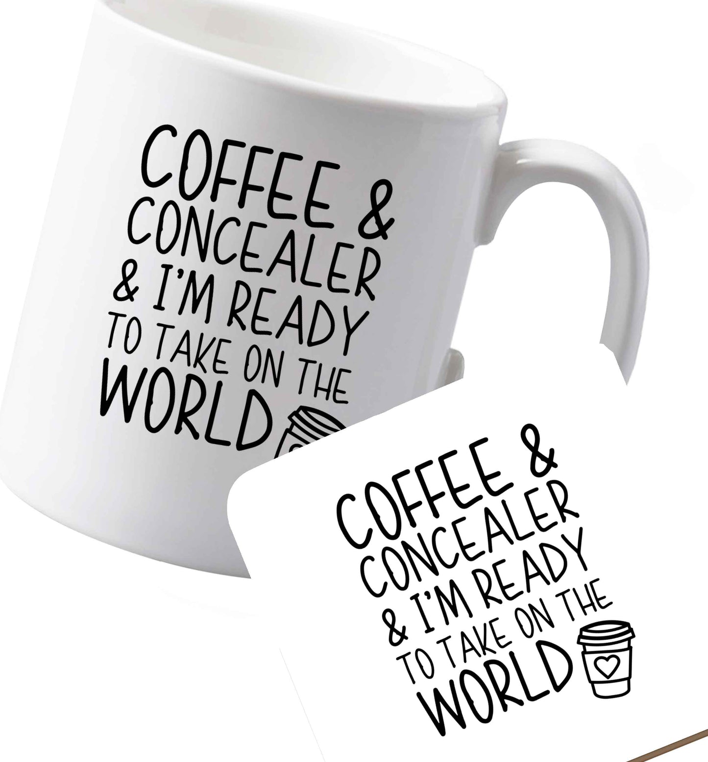 10 oz Ceramic mug and coaster Favourite Type Pan Pancake both sides