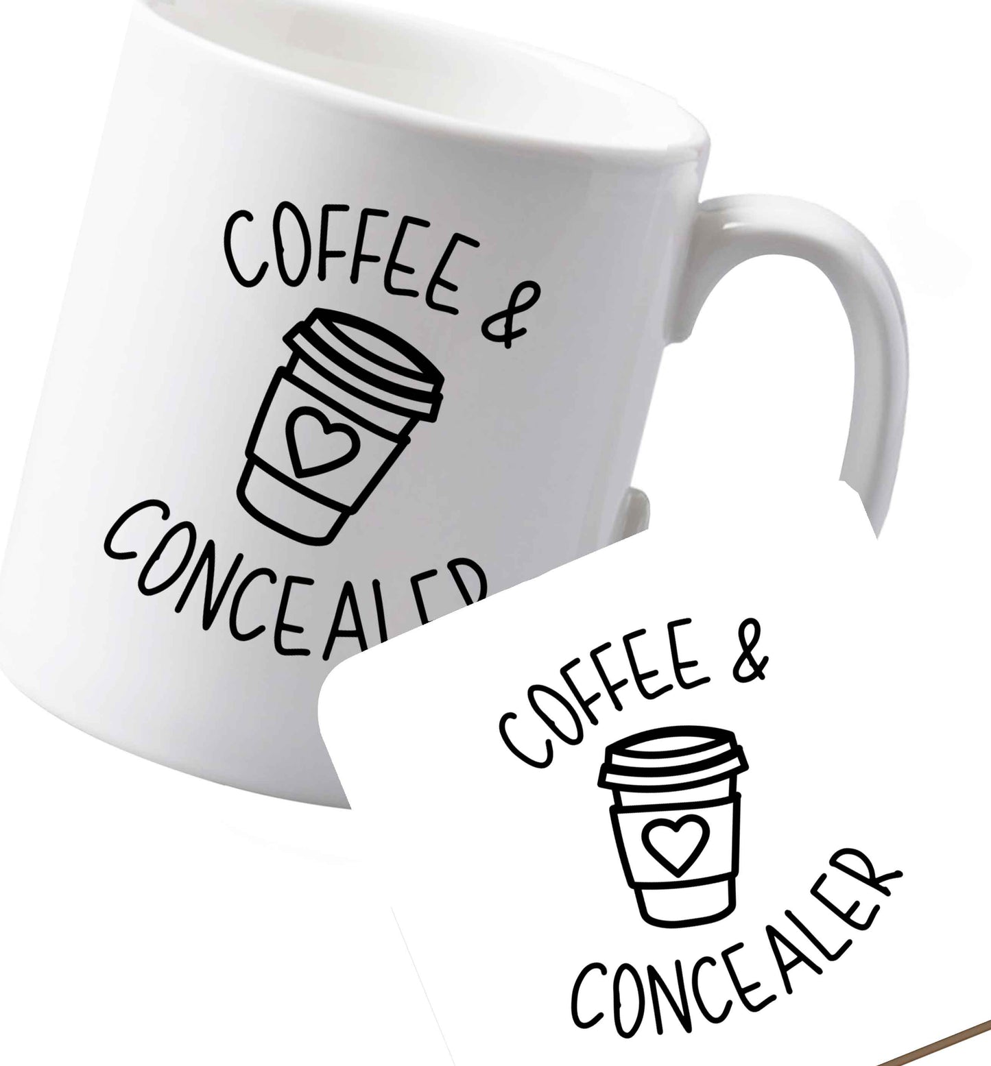 10 oz Ceramic mug and coaster Favourite Type Pan Pancake both sides