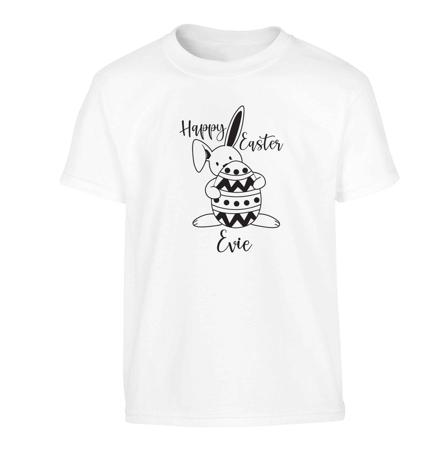 Happy Easter - personalised Children's white Tshirt 12-13 Years