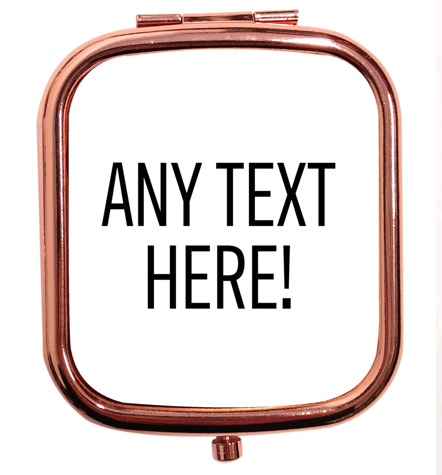 Happy Easter - personalised rose gold square pocket mirror