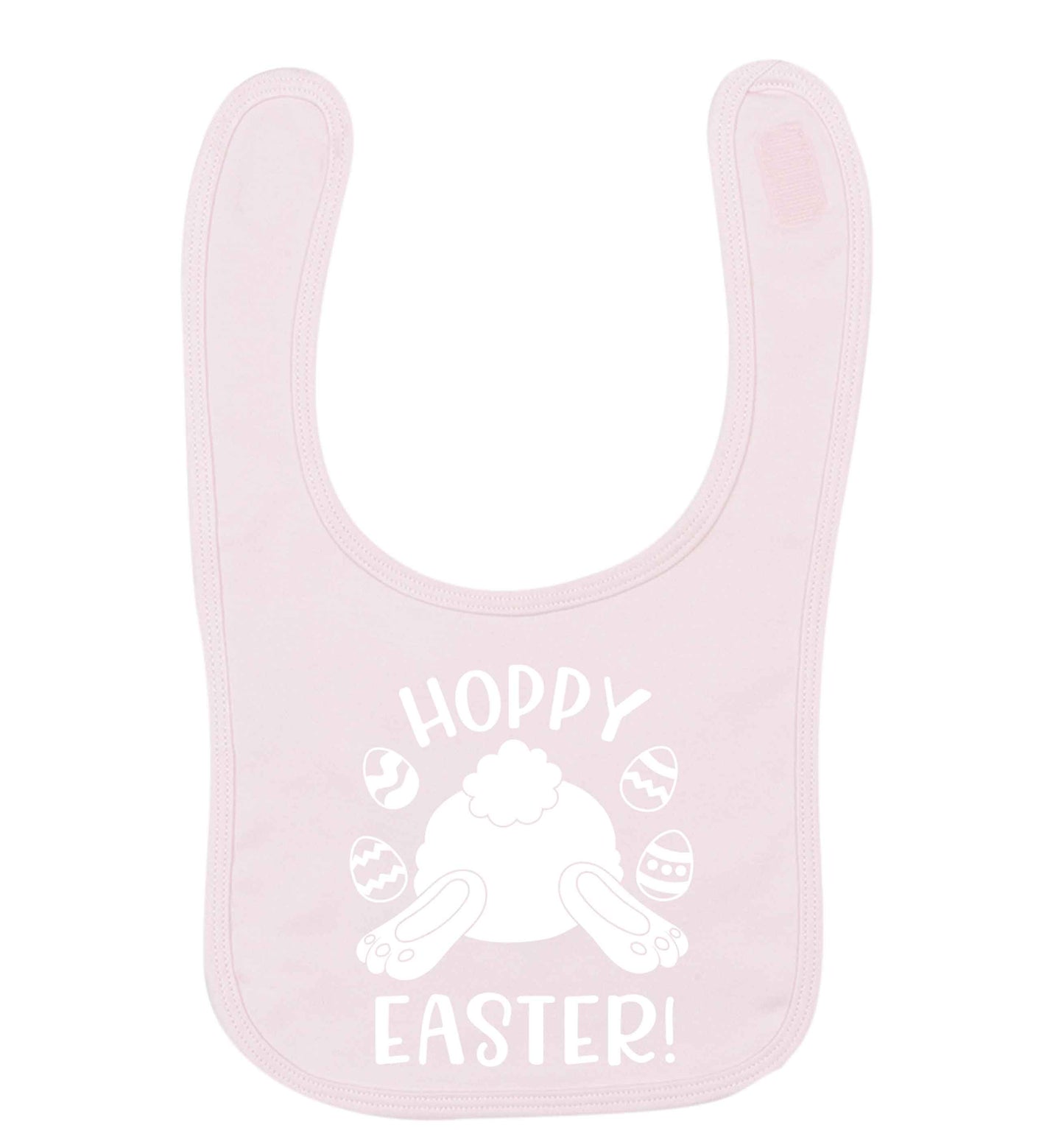 Hoppy Easter pale pink baby bib