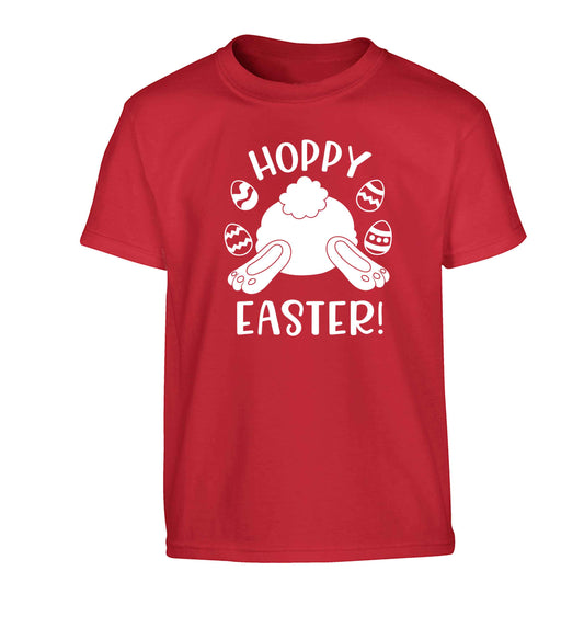 Hoppy Easter Children's red Tshirt 12-13 Years