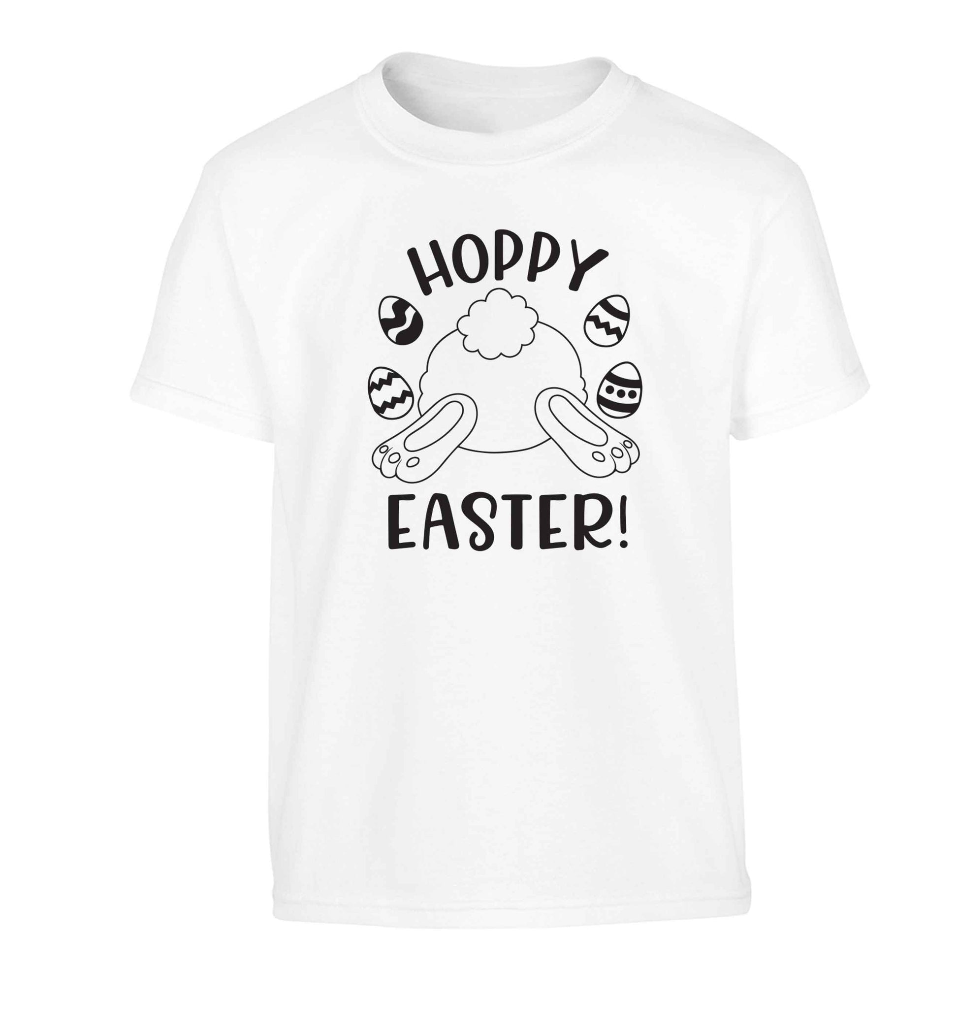 Hoppy Easter Children's white Tshirt 12-13 Years