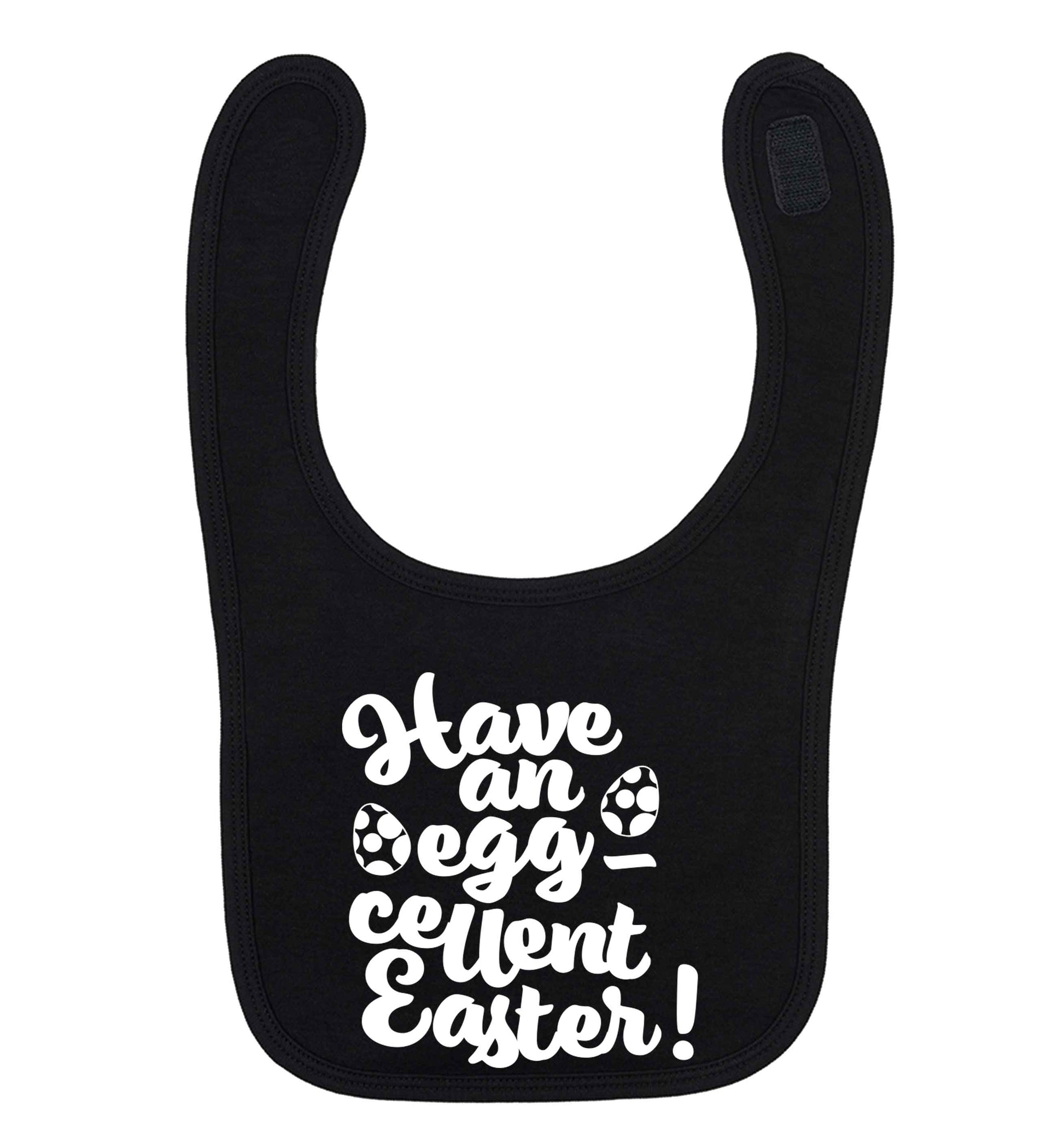 Have an eggcellent Easter black baby bib