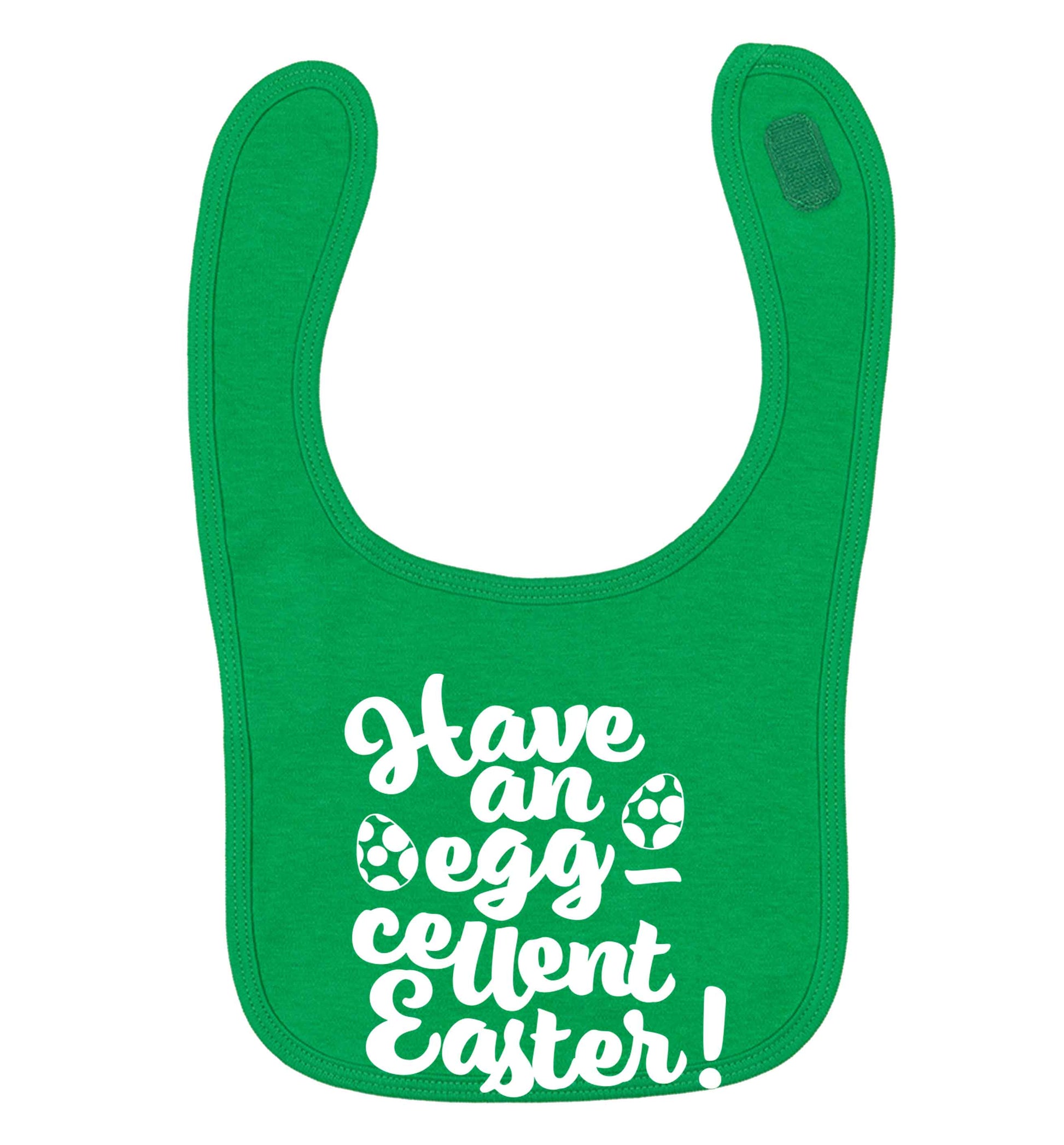 Have an eggcellent Easter green baby bib