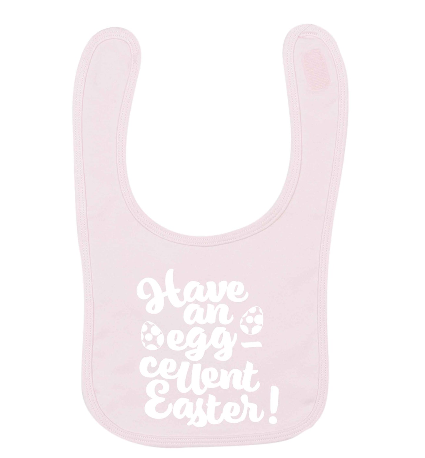 Have an eggcellent Easter pale pink baby bib