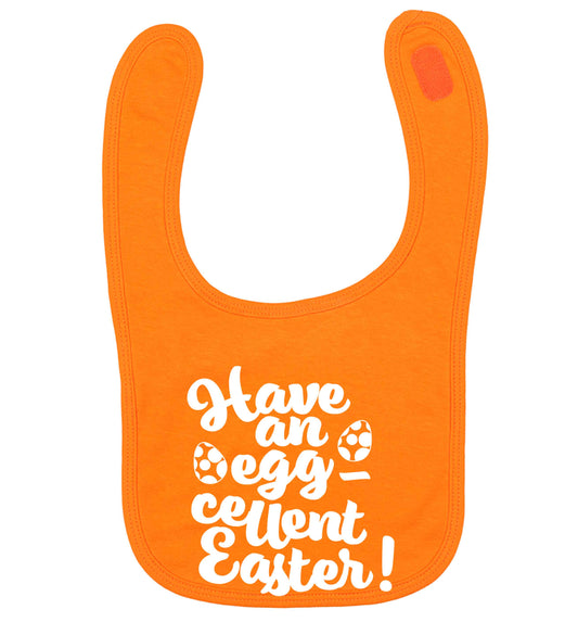 Have an eggcellent Easter orange baby bib