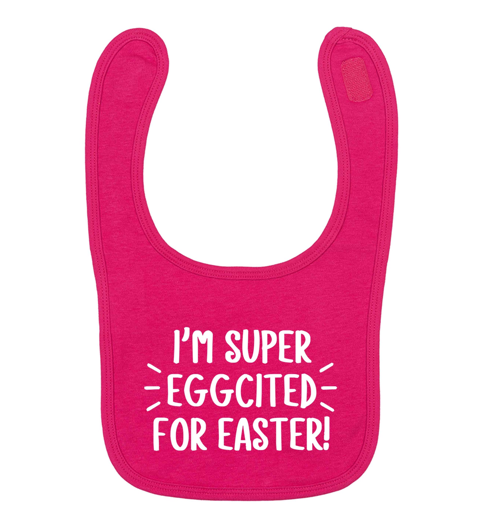 I'm super eggcited for Easter dark pink baby bib