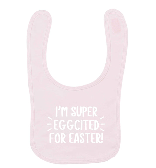 I'm super eggcited for Easter pale pink baby bib