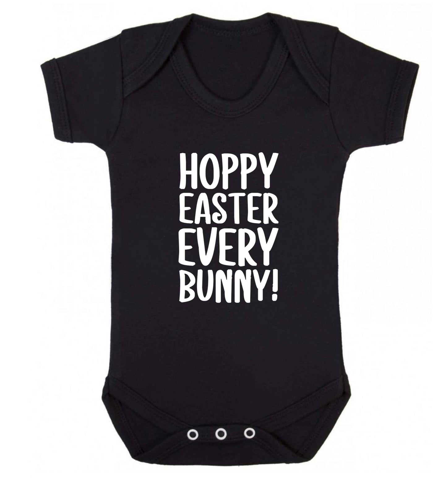 Hoppy Easter every bunny! baby vest black 18-24 months
