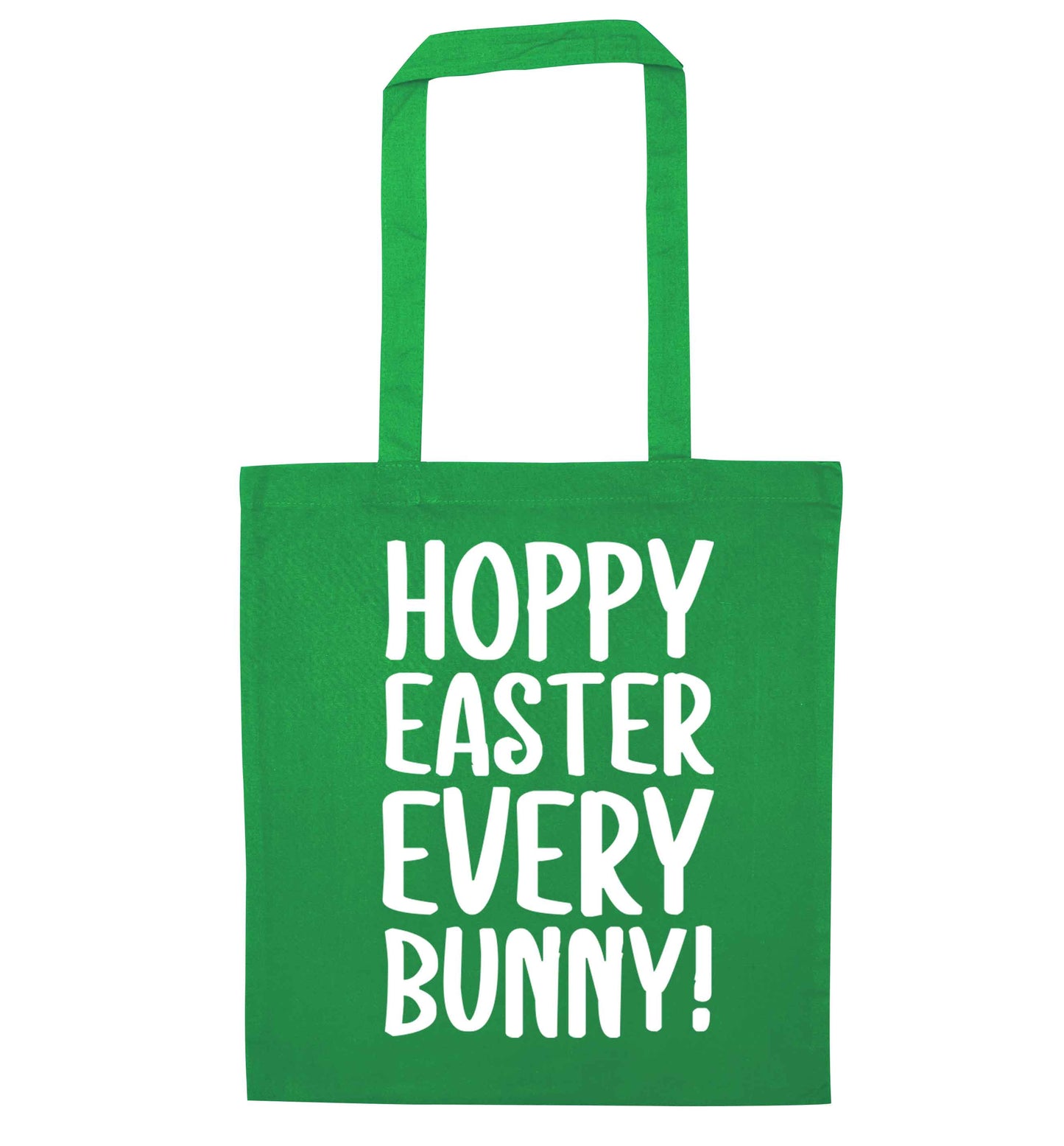 Hoppy Easter every bunny! green tote bag