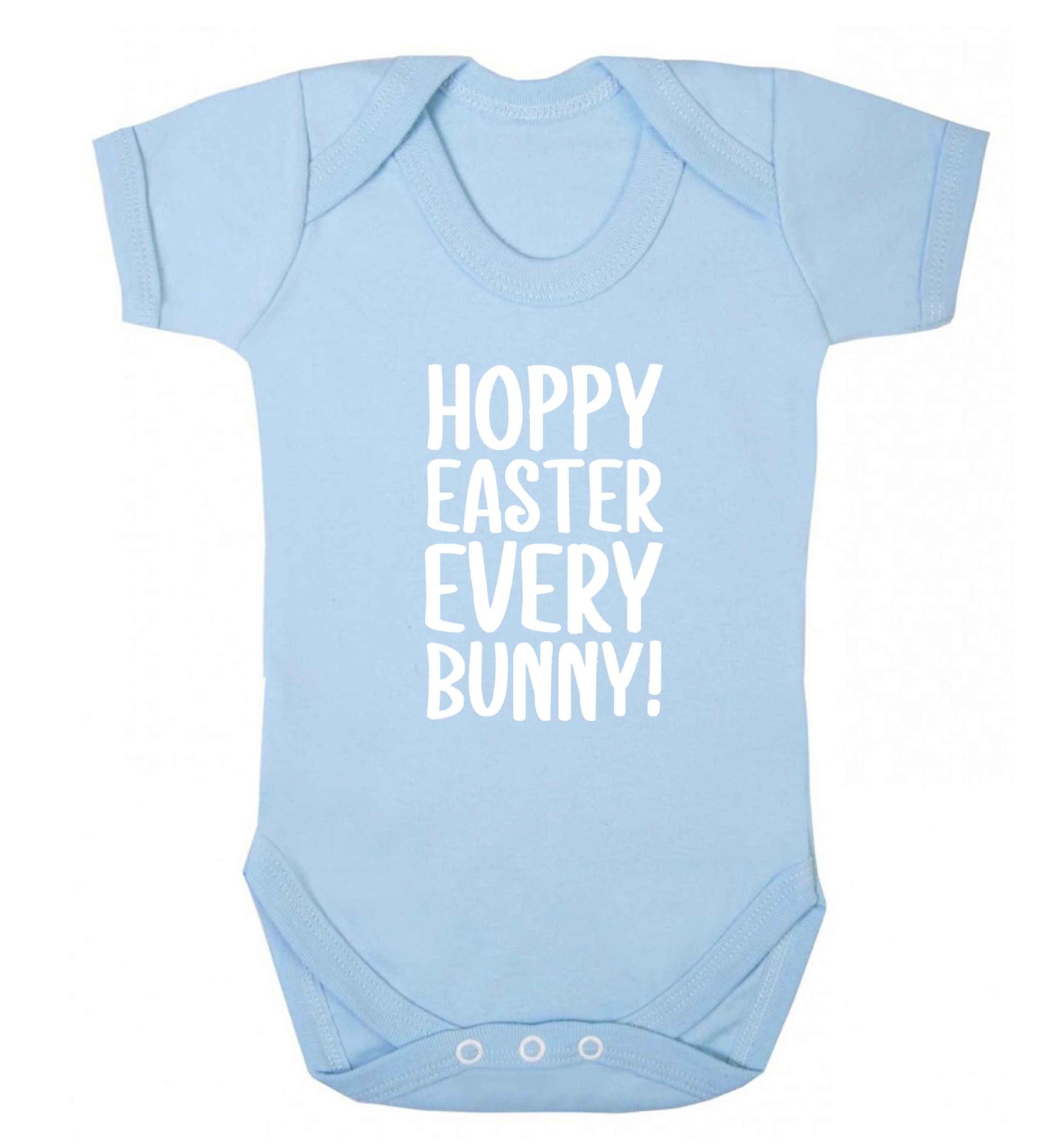 Hoppy Easter every bunny! baby vest pale blue 18-24 months