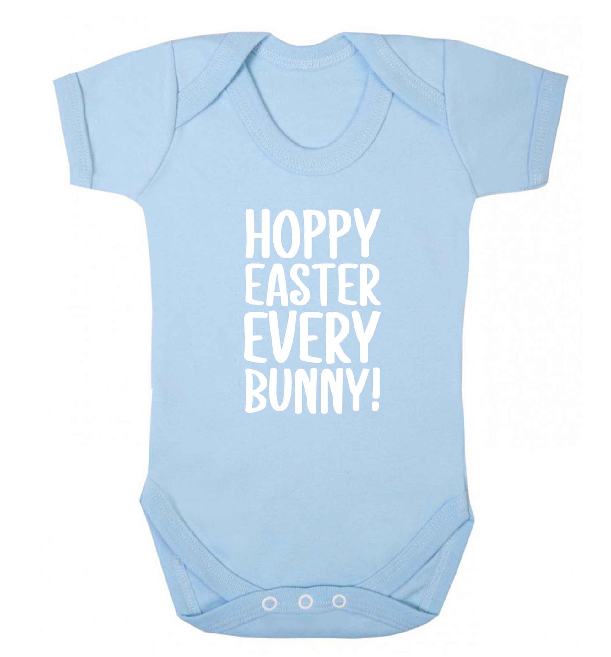 Hoppy Easter every bunny! baby vest pale blue 18-24 months