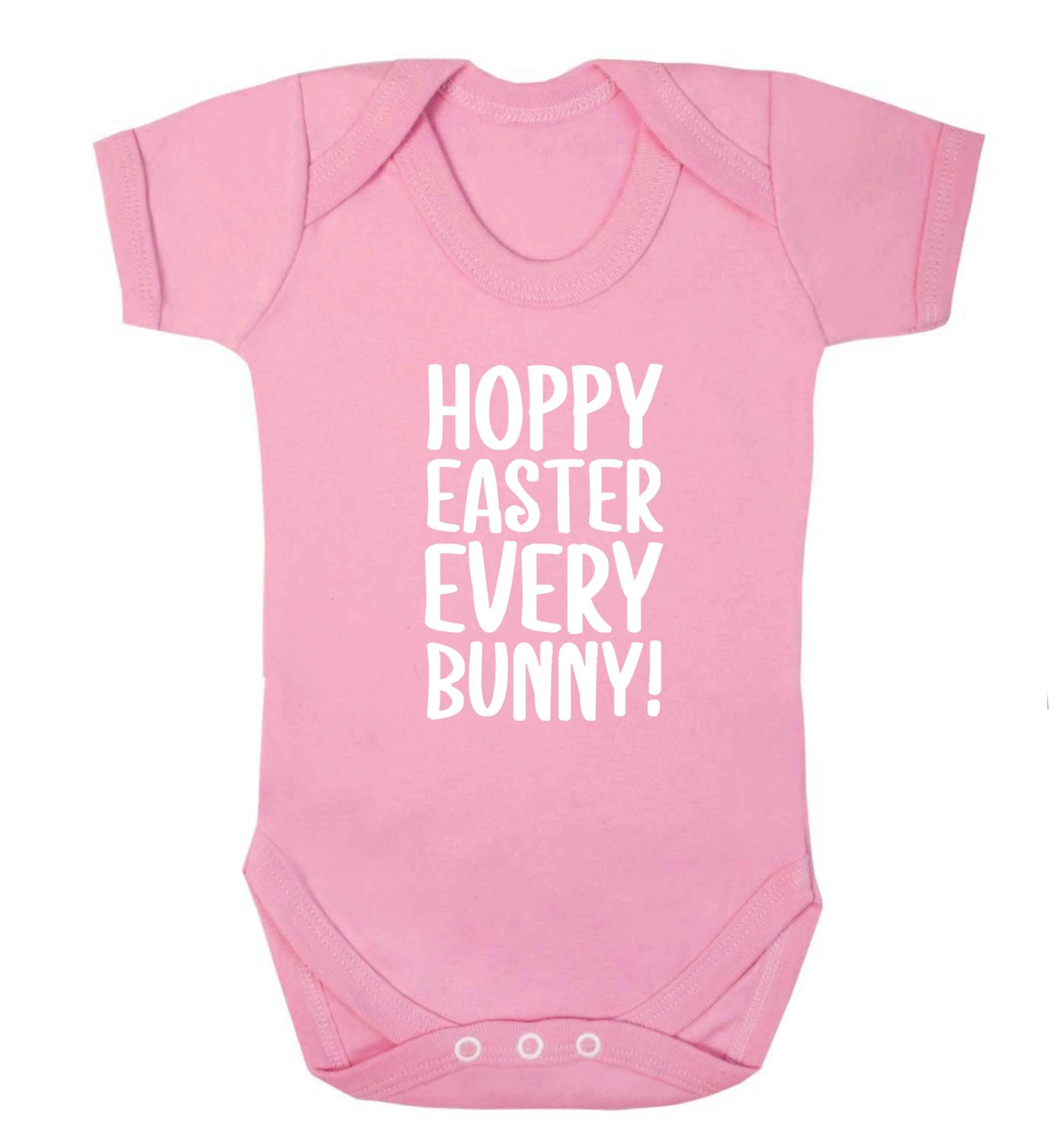 Hoppy Easter every bunny! baby vest pale pink 18-24 months