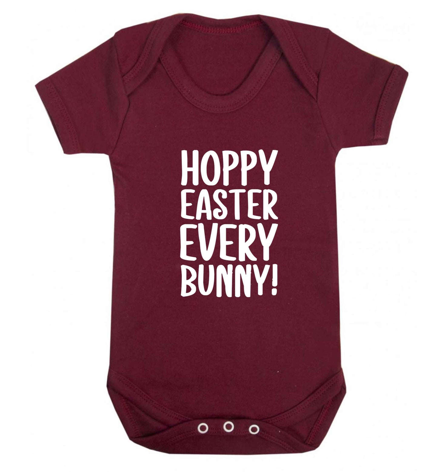 Hoppy Easter every bunny! baby vest maroon 18-24 months
