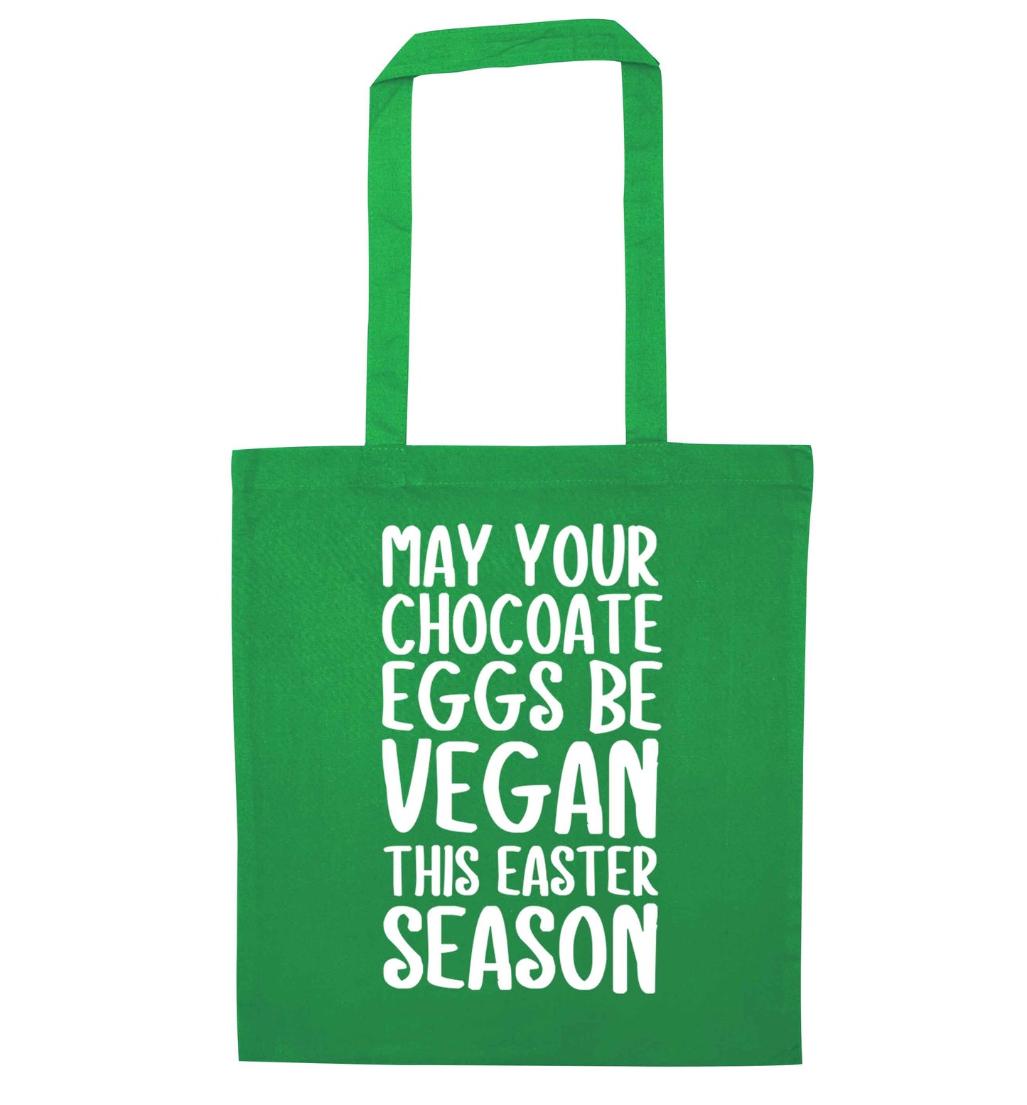 Easter bunny approved! Vegans will love this easter themed green tote bag