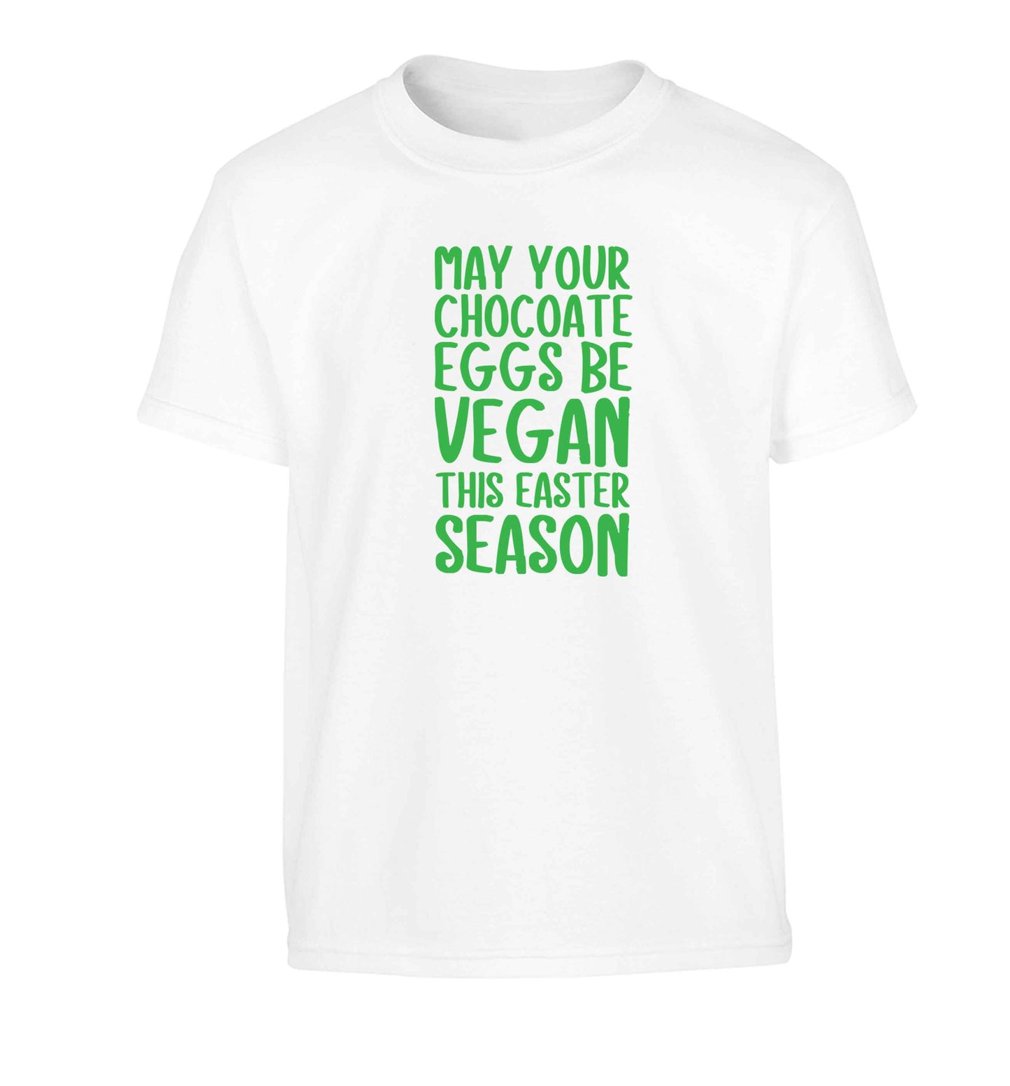 Easter bunny approved! Vegans will love this easter themed Children's white Tshirt 12-13 Years