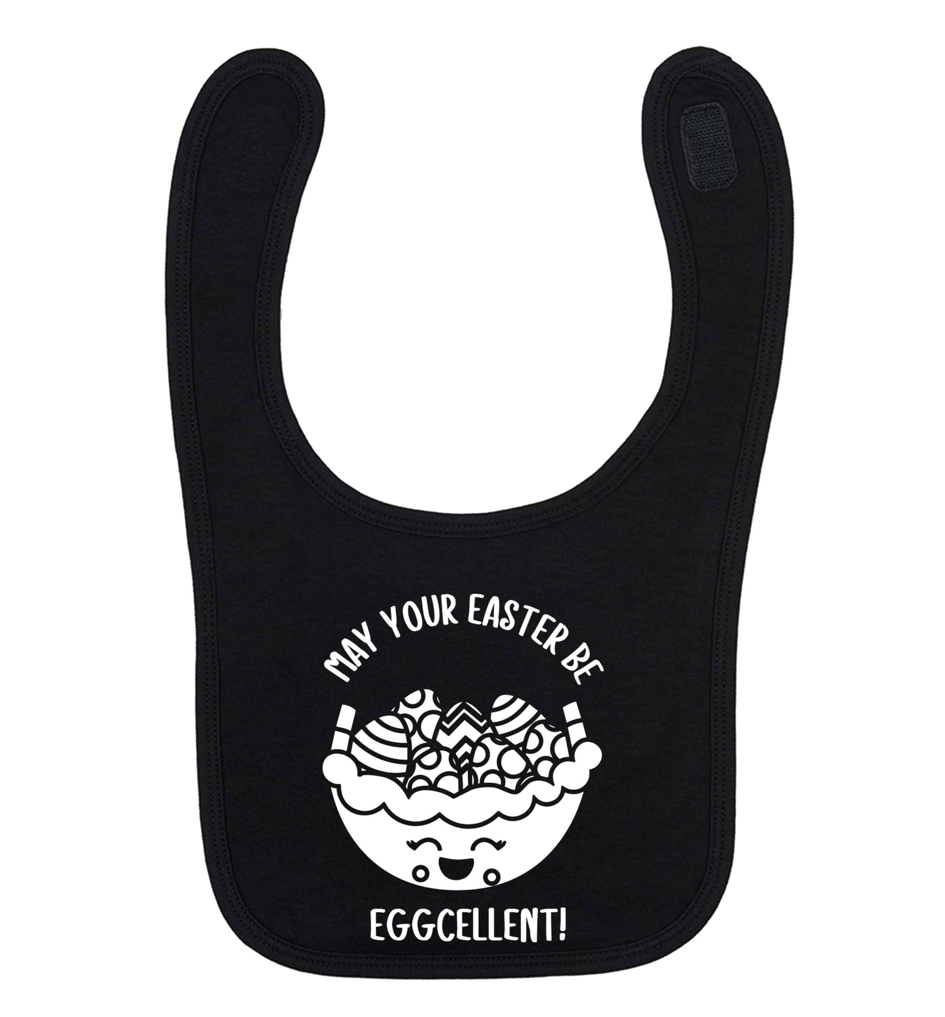 May your Easter be eggcellent black baby bib