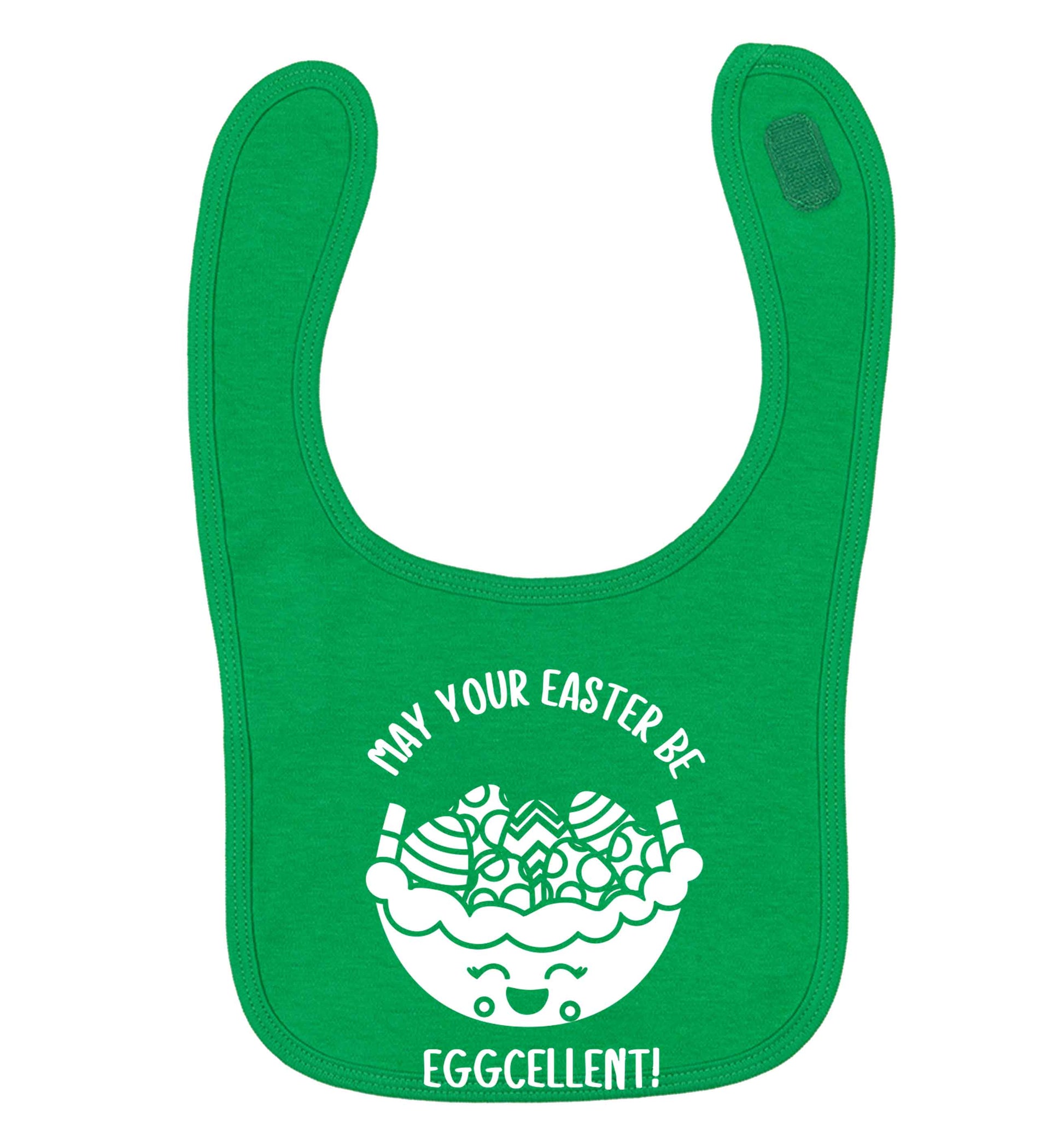 May your Easter be eggcellent green baby bib