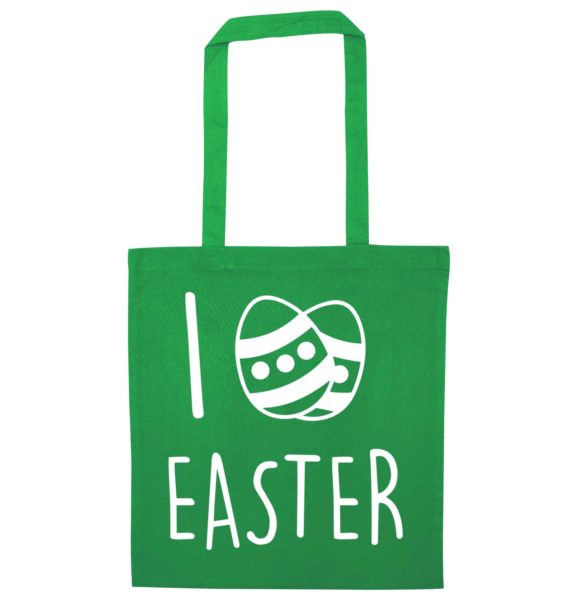 I love Easter green tote bag