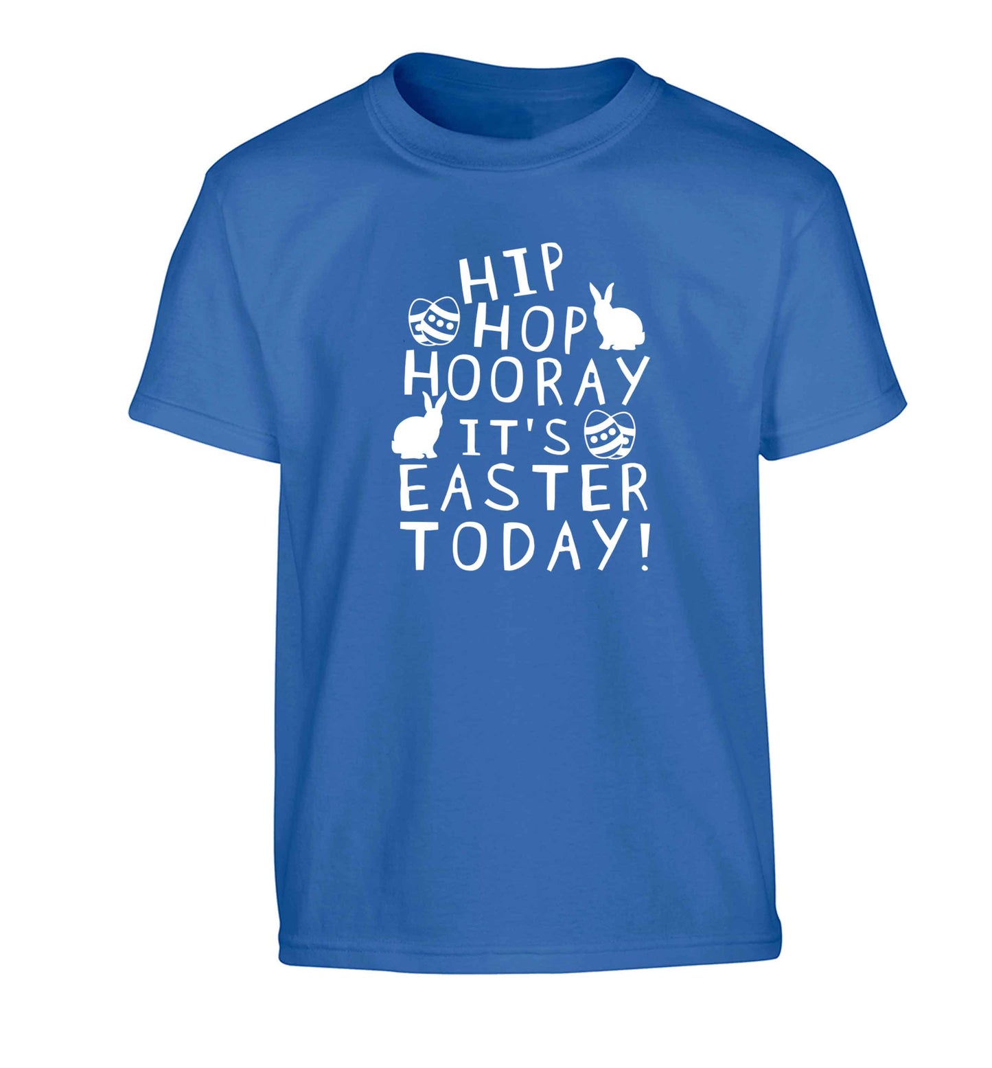 Hip hip hooray it's Easter today! Children's blue Tshirt 12-13 Years