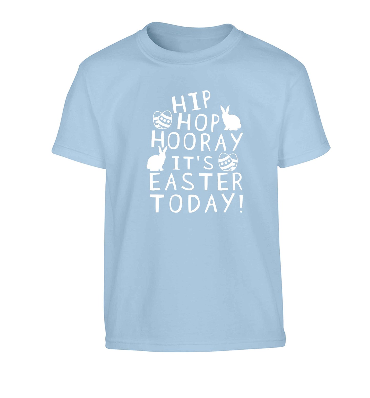 Hip hip hooray it's Easter today! Children's light blue Tshirt 12-13 Years